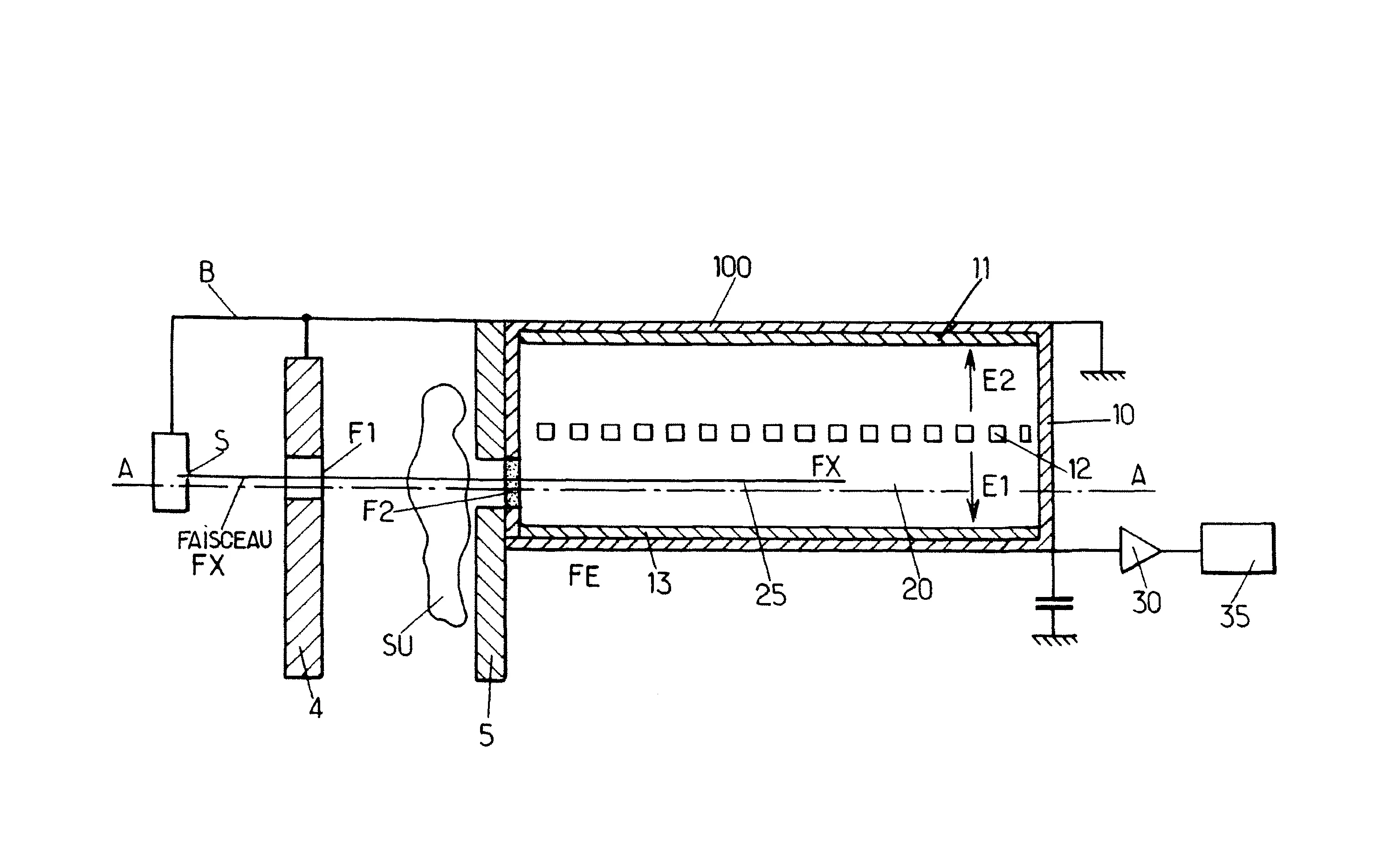 Dispositif d'imagerie radiographique et detecteur pour un dispositif d'imagerie radiographique