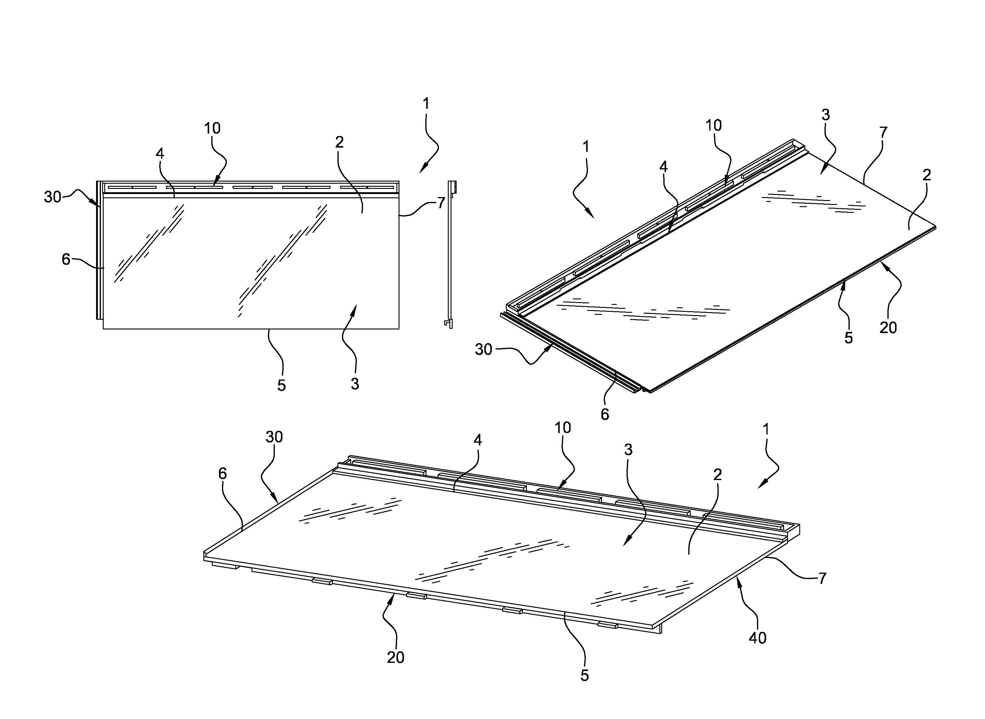 Profiles de maintien mecanique et recouvrement des modules