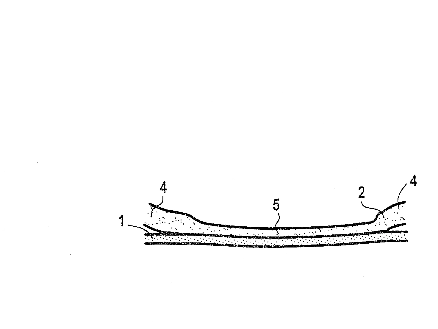 Partie femelle a boucles a film et filaments ancres par thermotraction