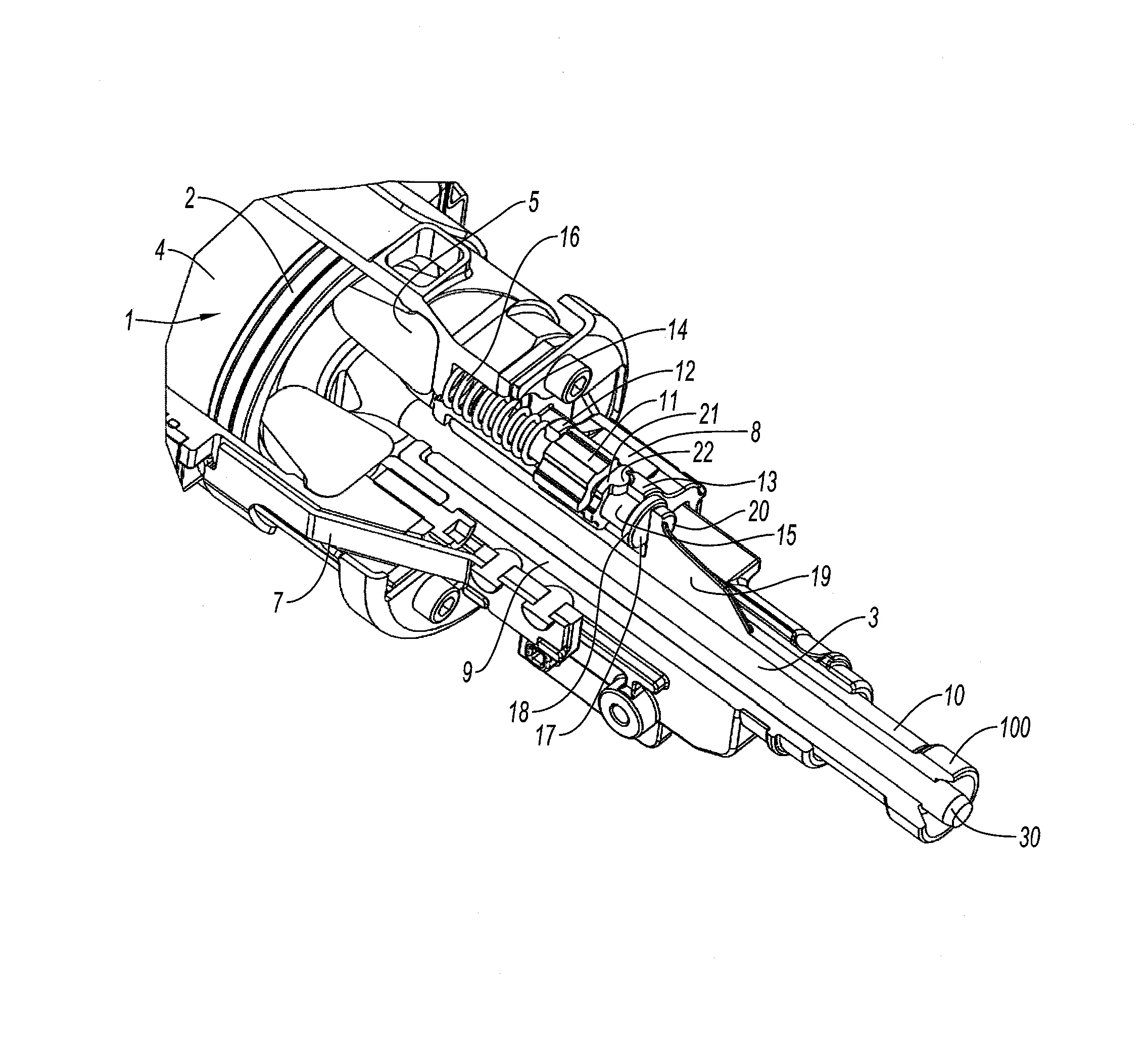 Outil de fixation a depassement de tige de masselotte reglable