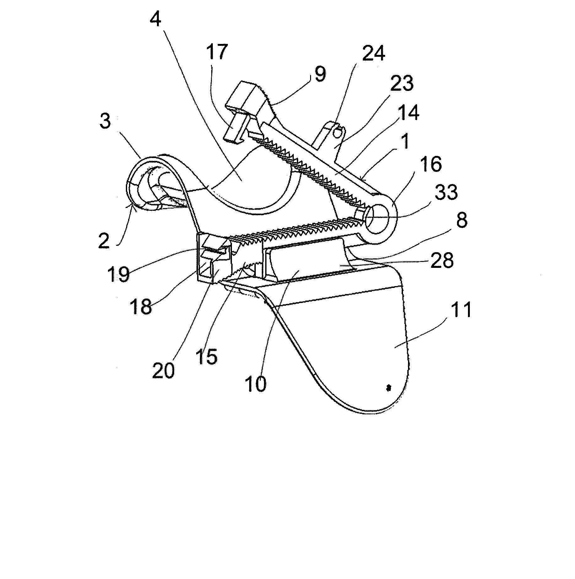 Dispositif destine a recevoir un cordon ombilical pour prelever du sang placentaire
