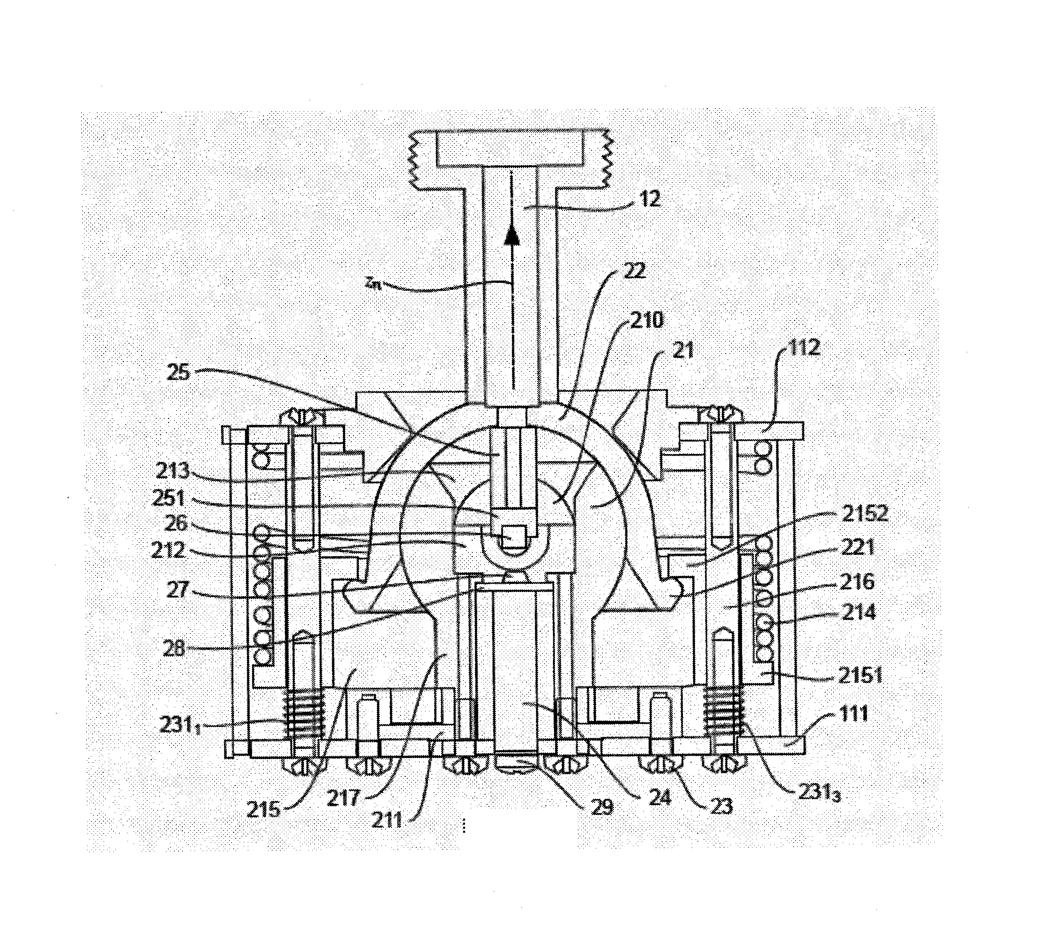 Joystick a ressorts de compensation, procede de fabrication et manette correspondants.