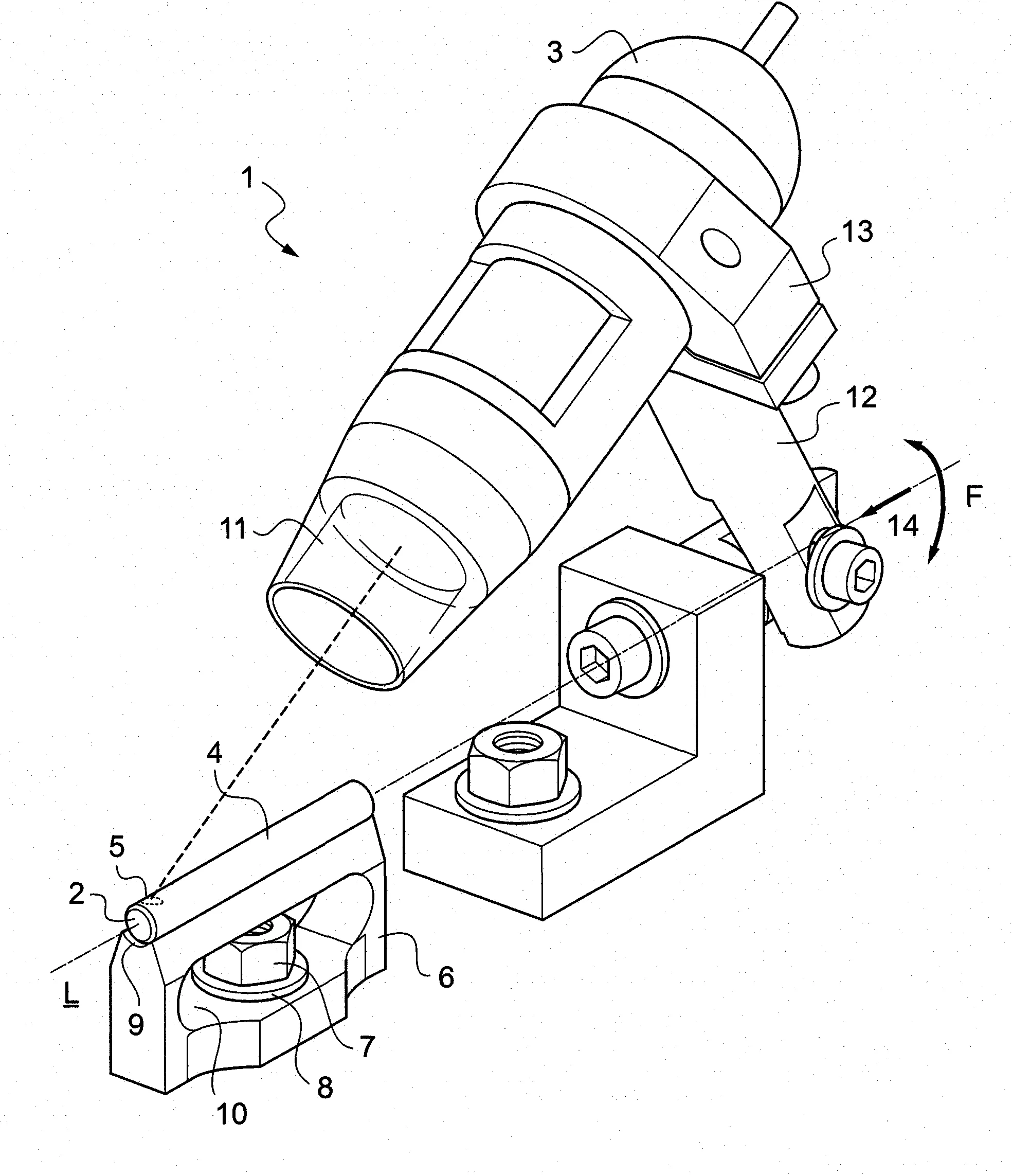 Machine a outil, procede de mesure par contact d'une dimension d'un outil d'usinage monte dans une broche d'une machine-outil et procede de compensation mettant en oeuvre ledit procede de mesure