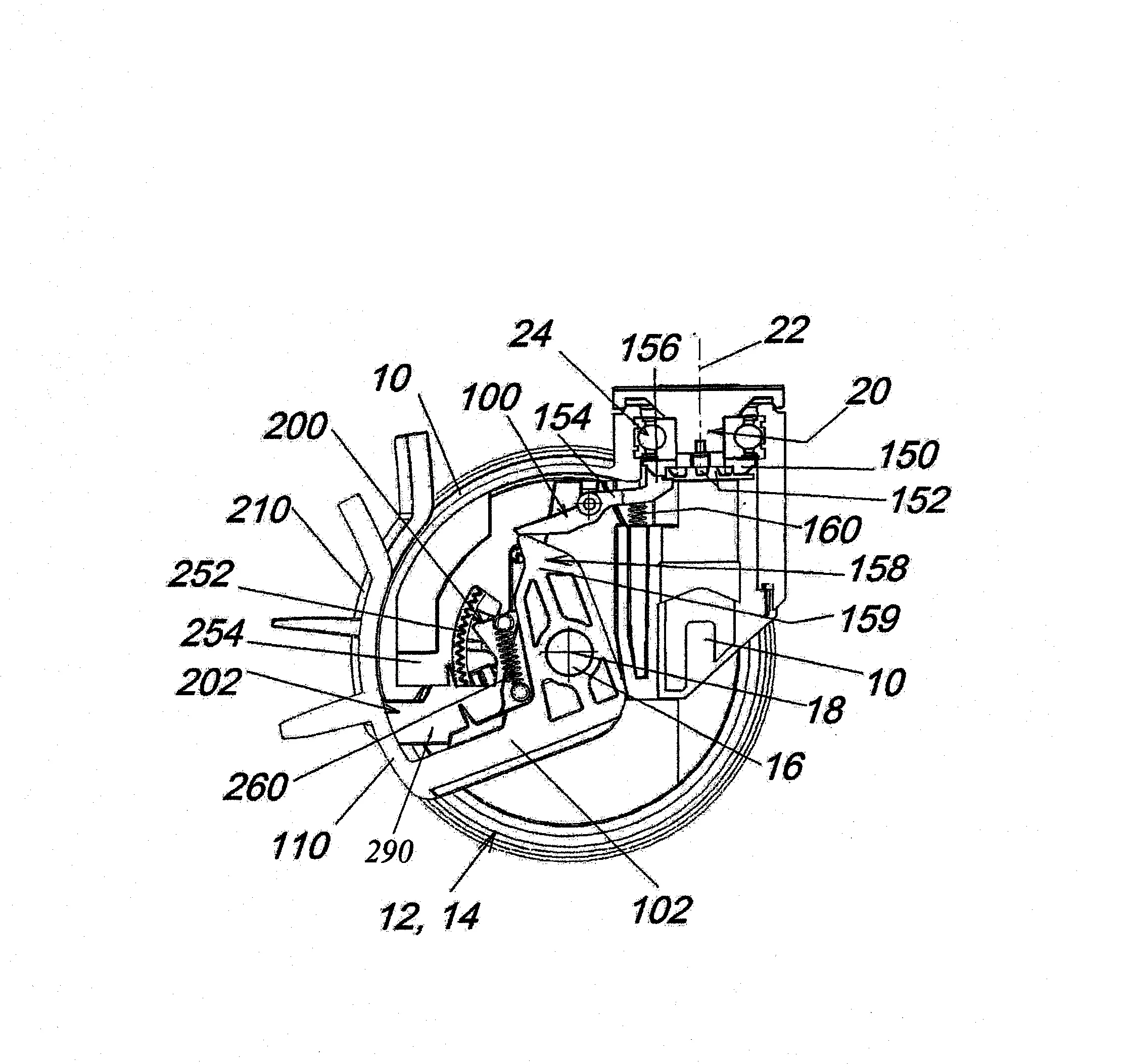 Roulette pour meuble ou analogue avec moyens de blocage