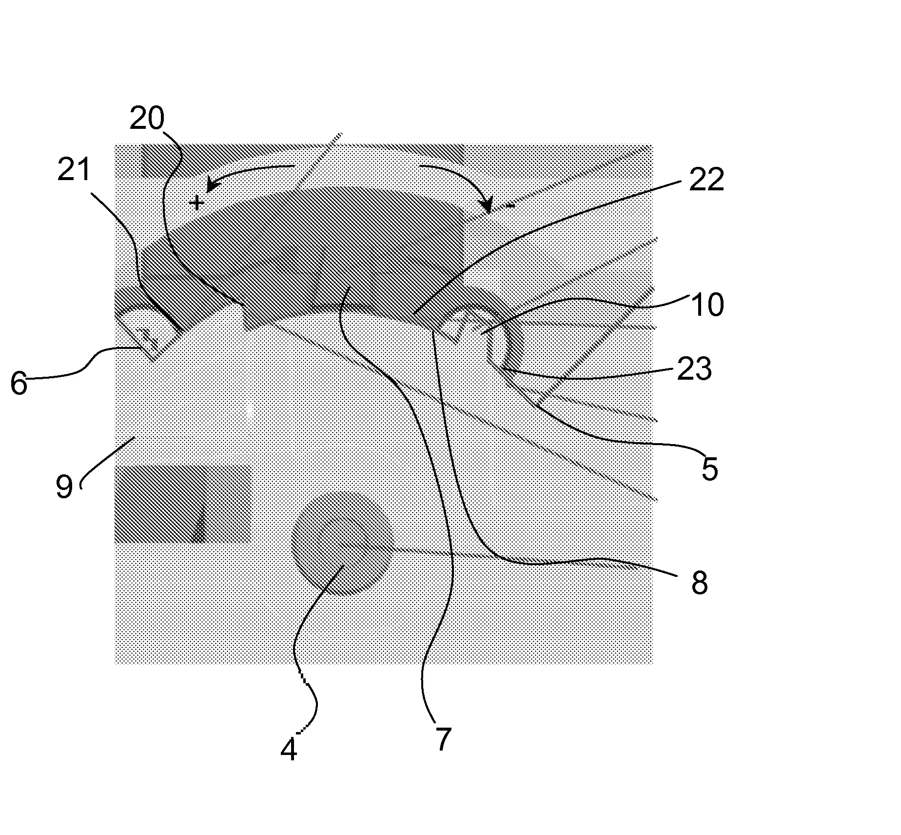 Manette de jeu avec au moins une position intermediaire de blocage.