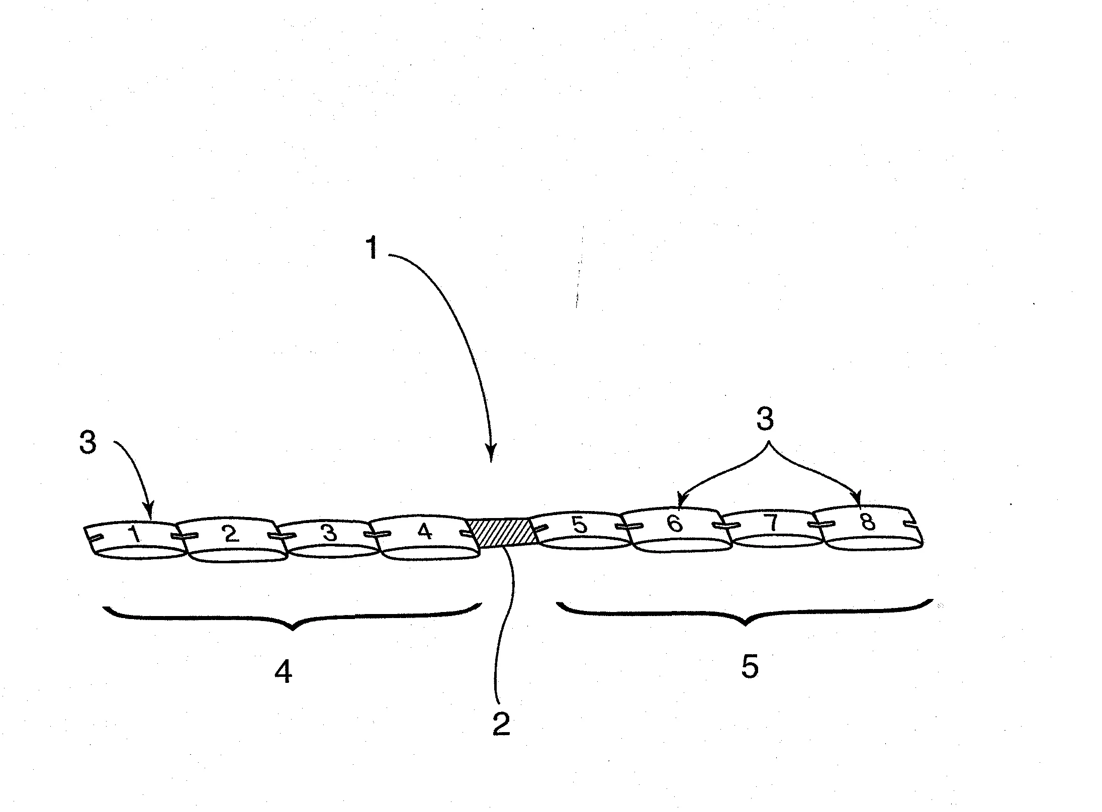 Dispositif modulaire de type extenseur entierement souple comprenant au moins deux modules composes chacun en un materiau de type bande elastique