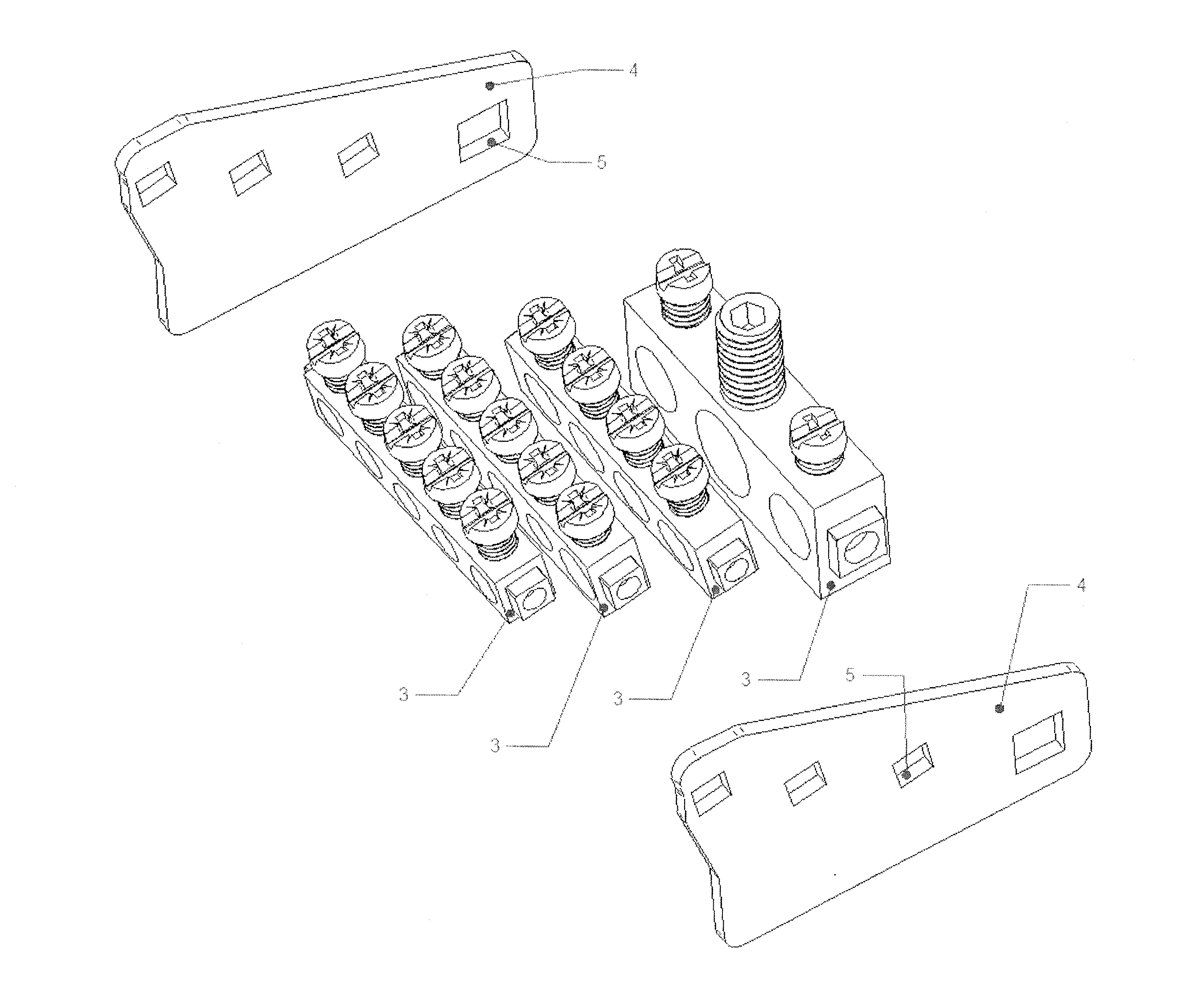 Bloc de distribution unipolaire