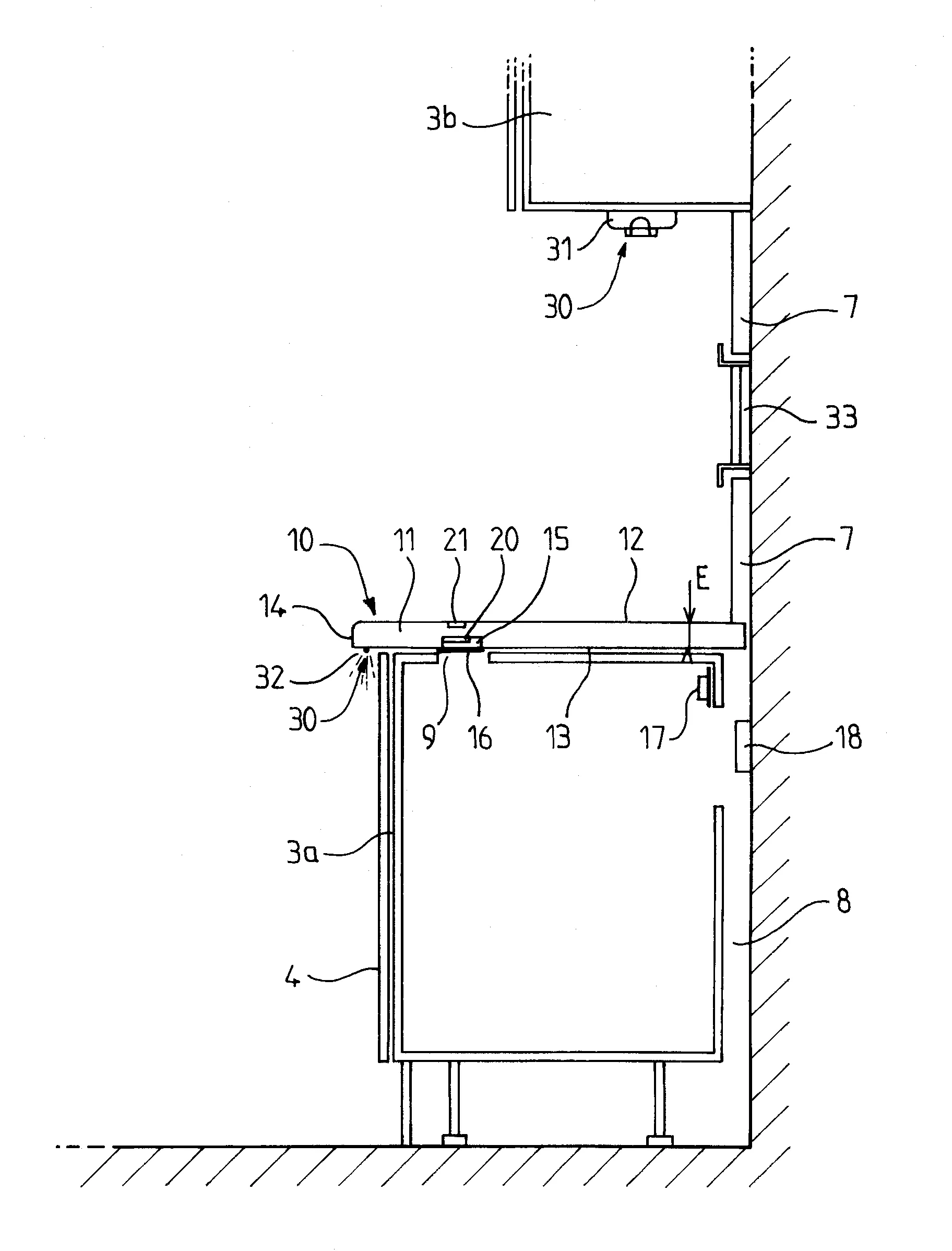 Plan de travail domestique comportant, noye dans son epaisseur, au moins un organe tactile de commande d'un accessoire electrique