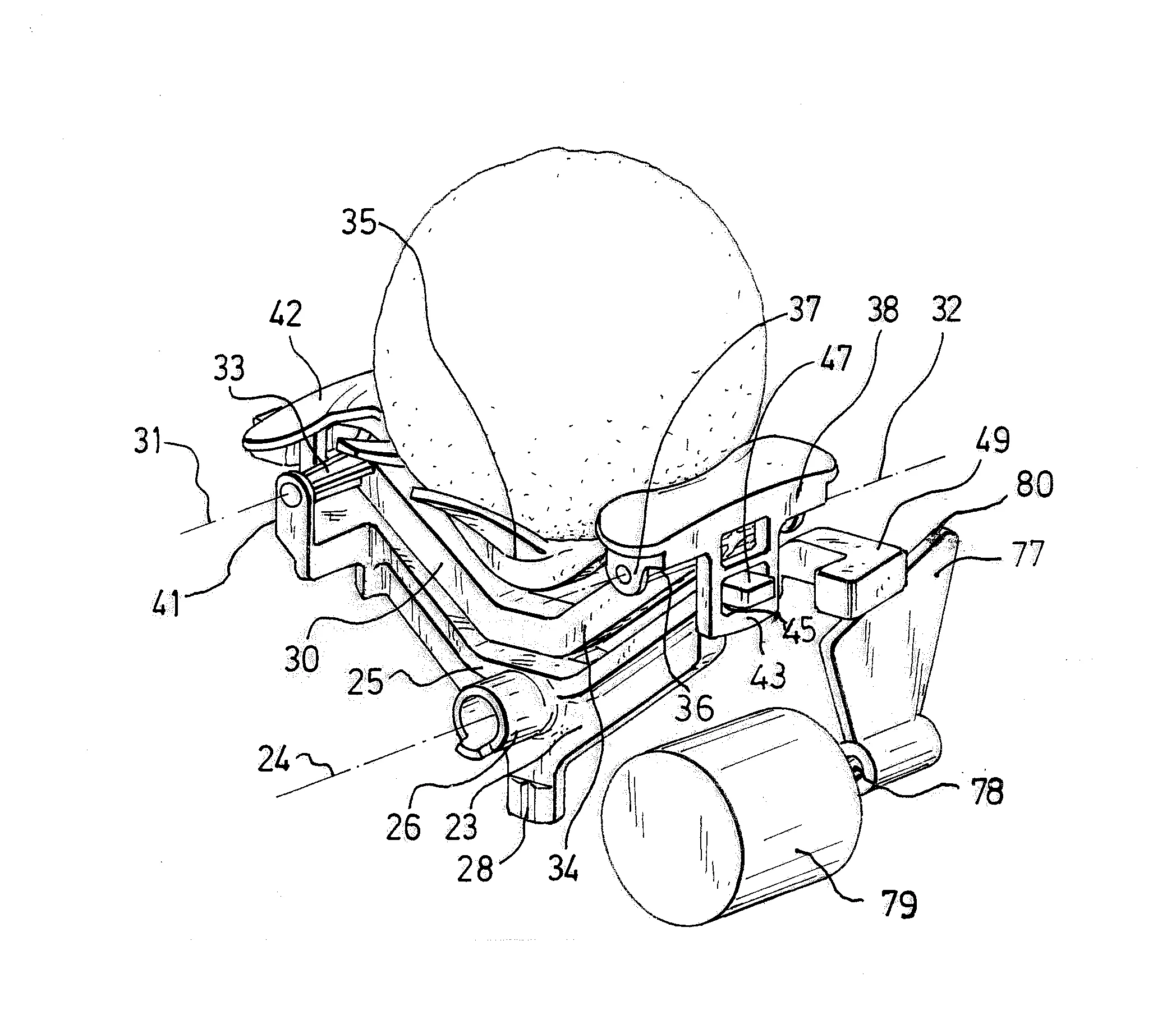 Receptacle de convoyage basculant lateralement et a fleau transversal et dispositif de convoyage equipe de tels receptacles