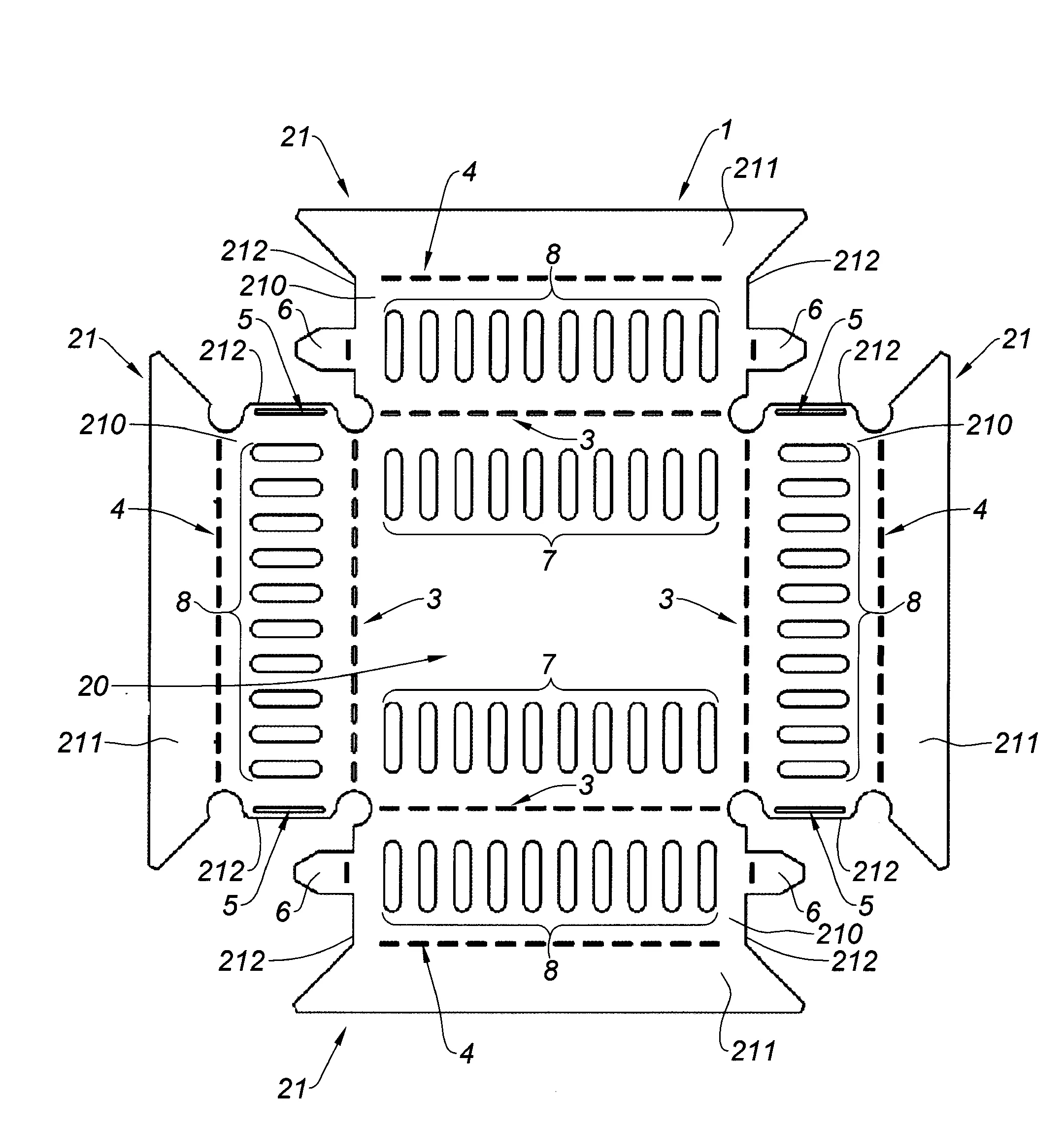Structure metallique destinee a former un volume structurel