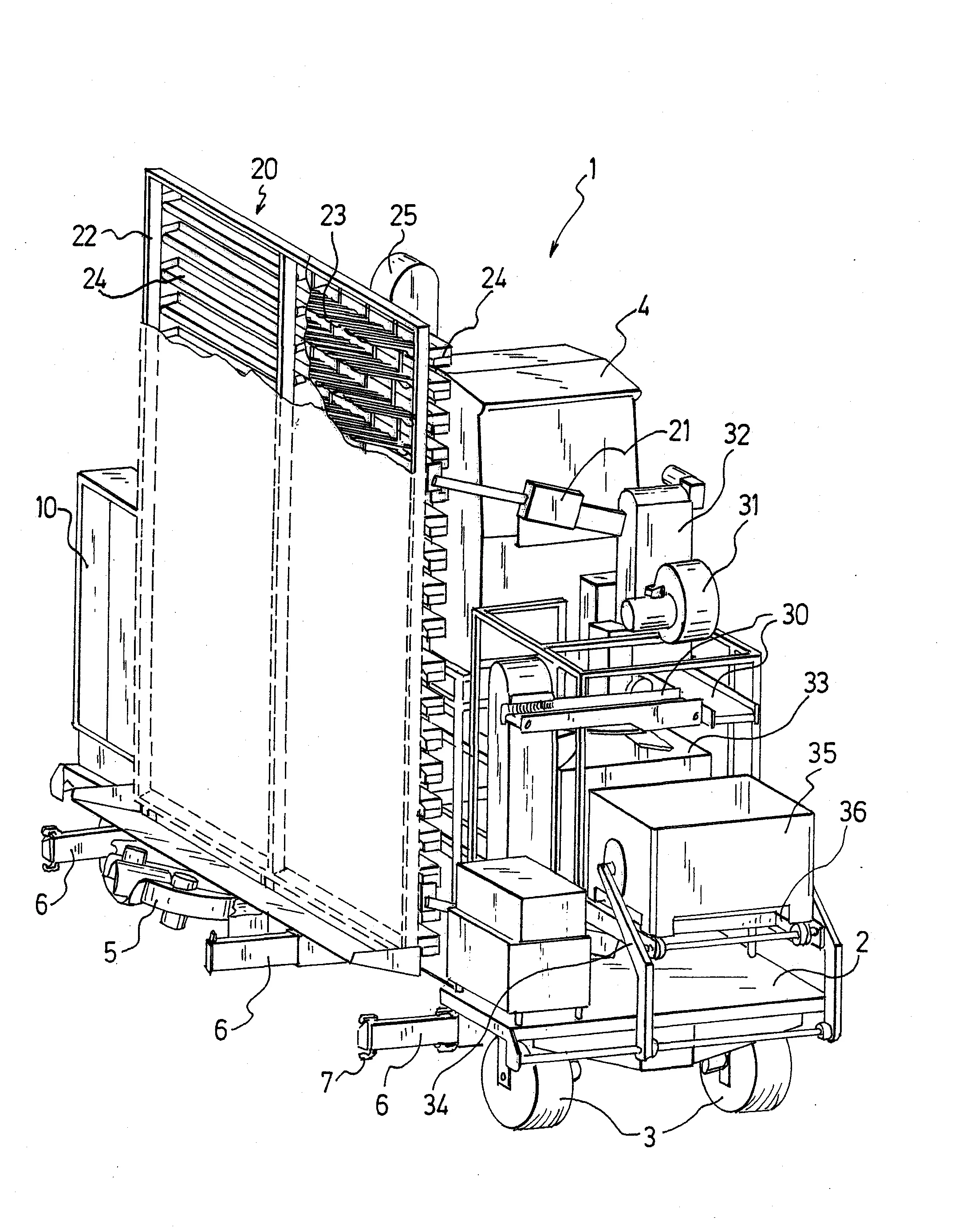 Machine de recolte de fruits