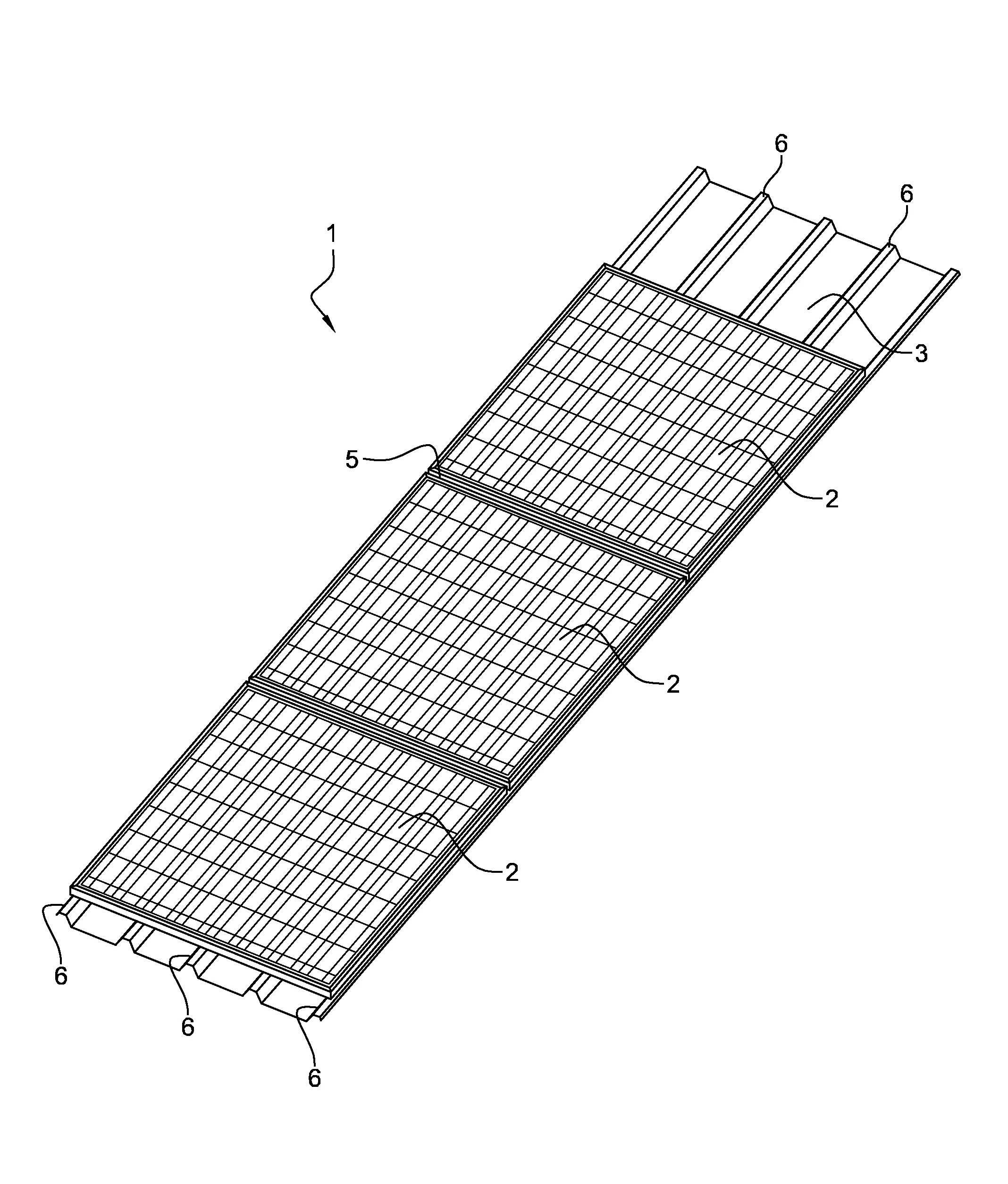 Element de couverture avec module photovoltaique integre