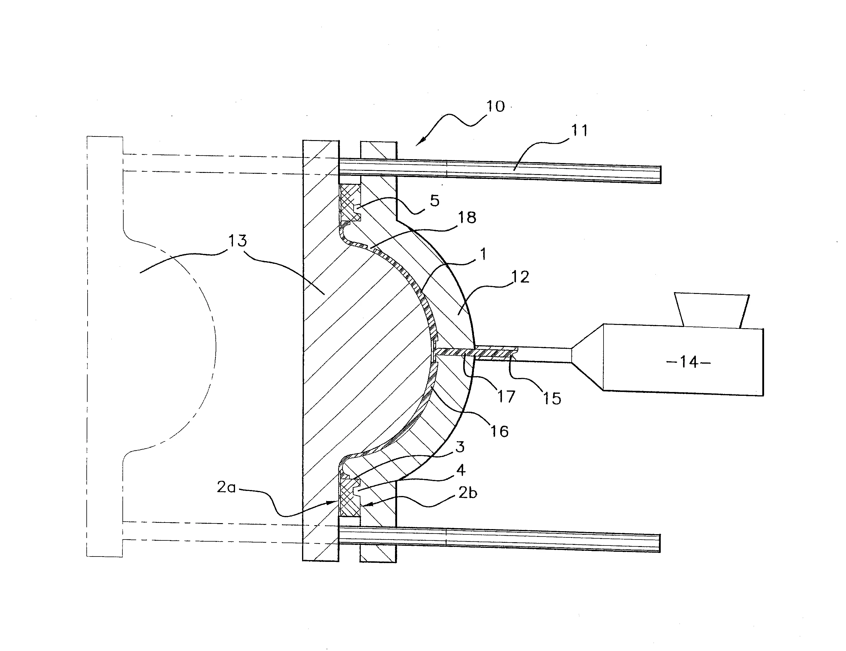 Procede de realisation d'une vasque integree a un plan recepteur, plan recepteur pour la mise en oeuvre du procede et ensemble monobloc obtenu par le procede