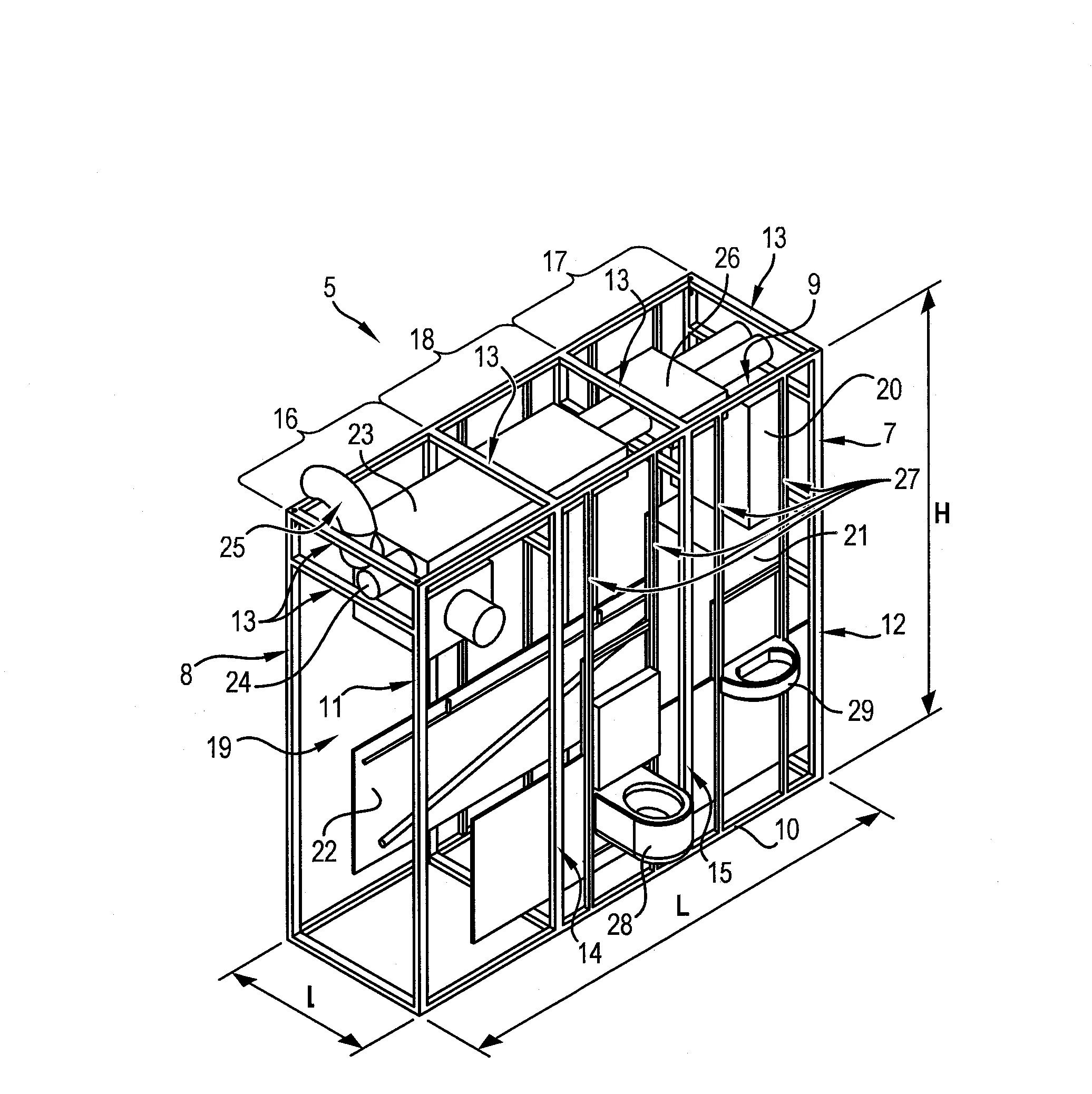 "module technique pour une construction notamment d'habitation et construction comprenant un tel module".