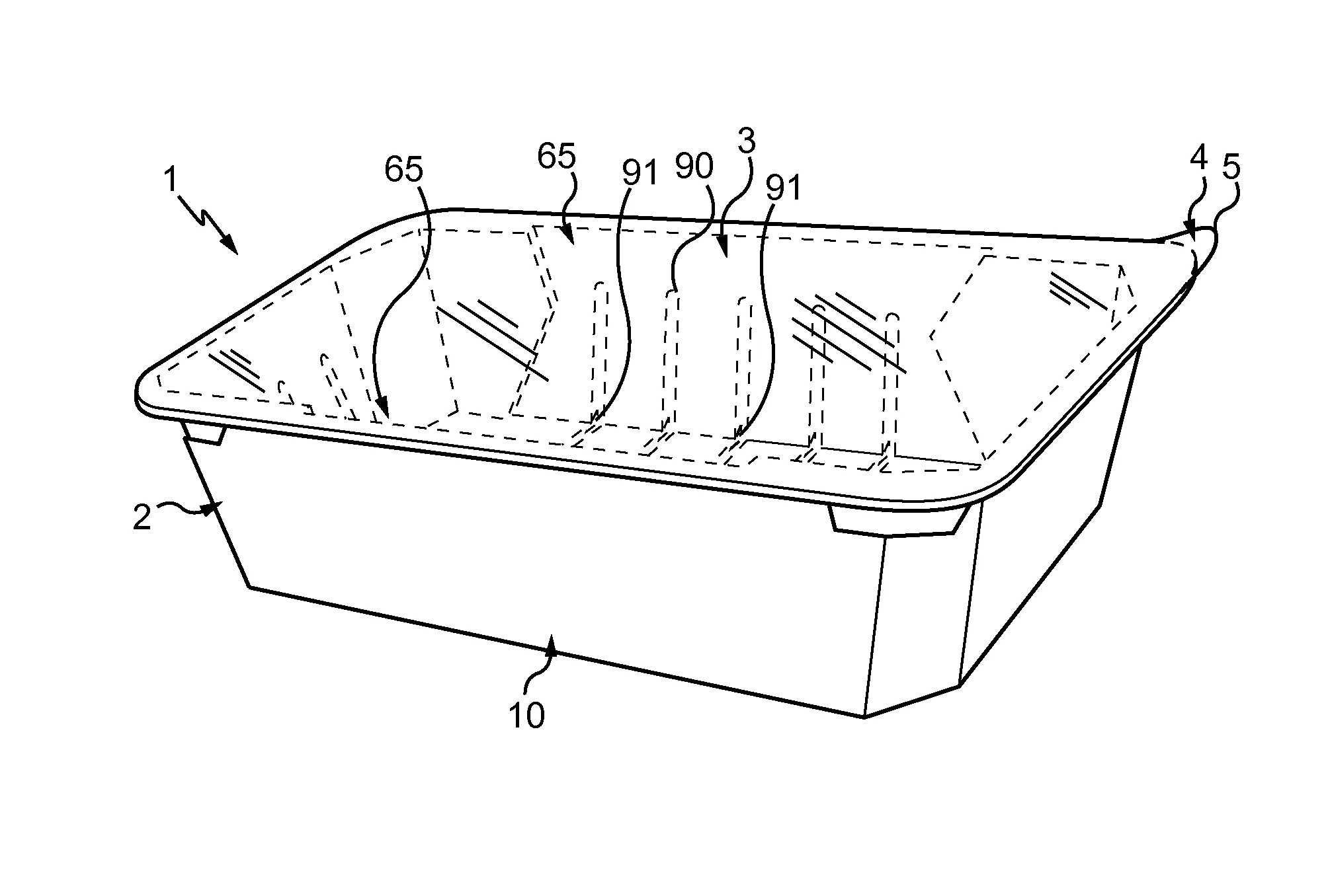 Barquette a usage alimentaire a deux elements