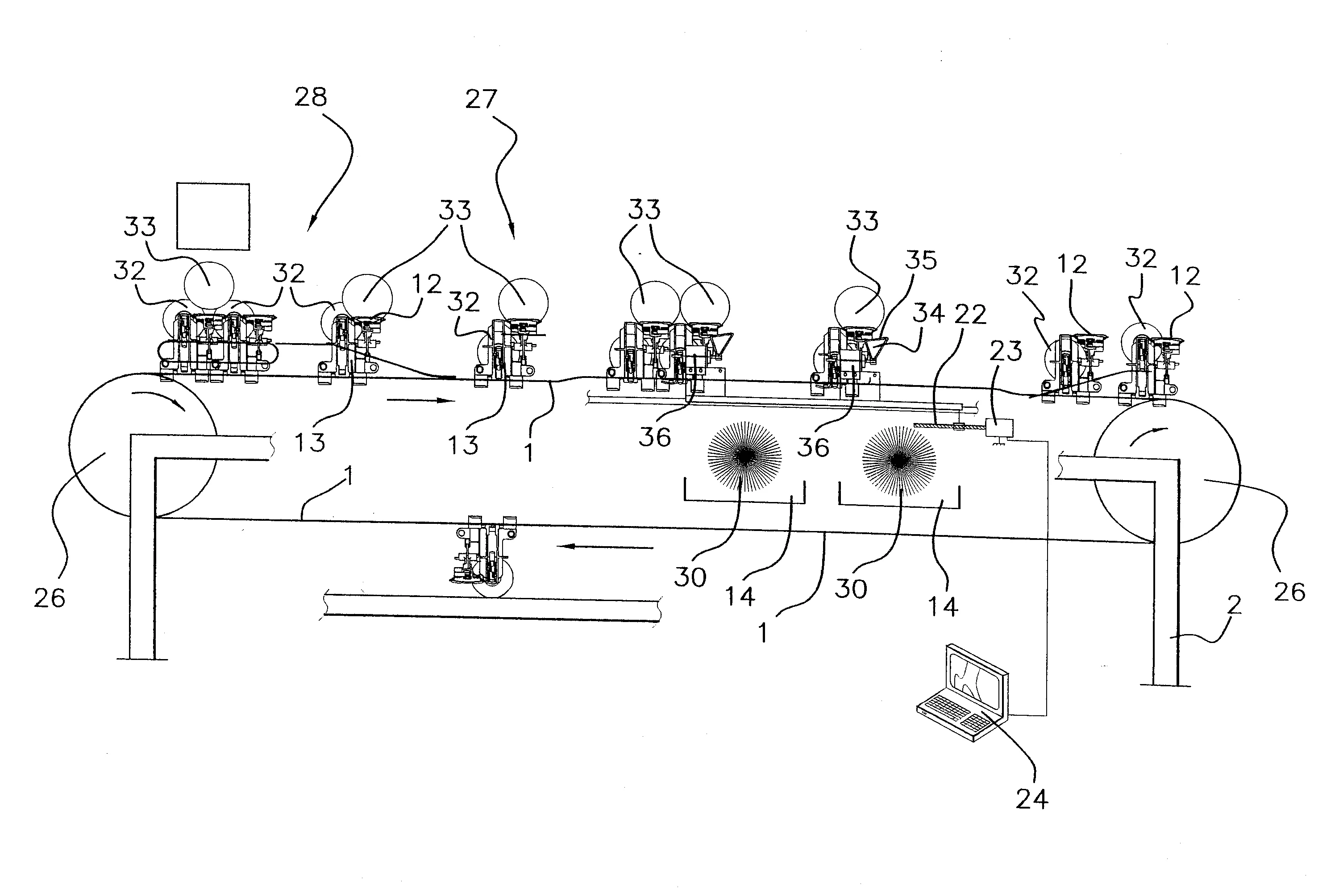 Dispositif de convoyage d'objets tels que des fruits ou legumes, a positions de dechargement ajustables