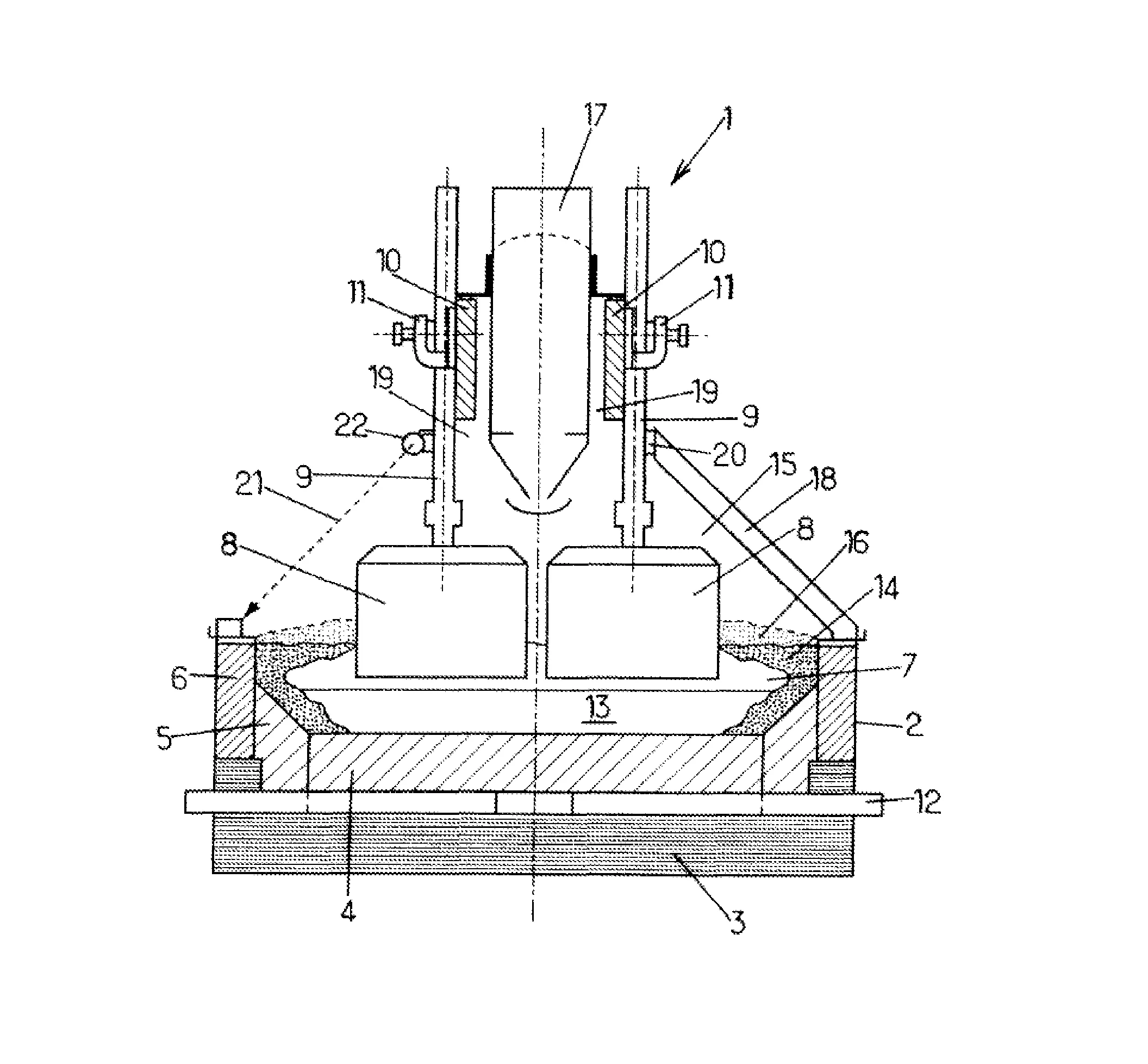 Procede et dispositif de confinement des gaz de cuve dans une cuve d'electrolyse de l'aluminium