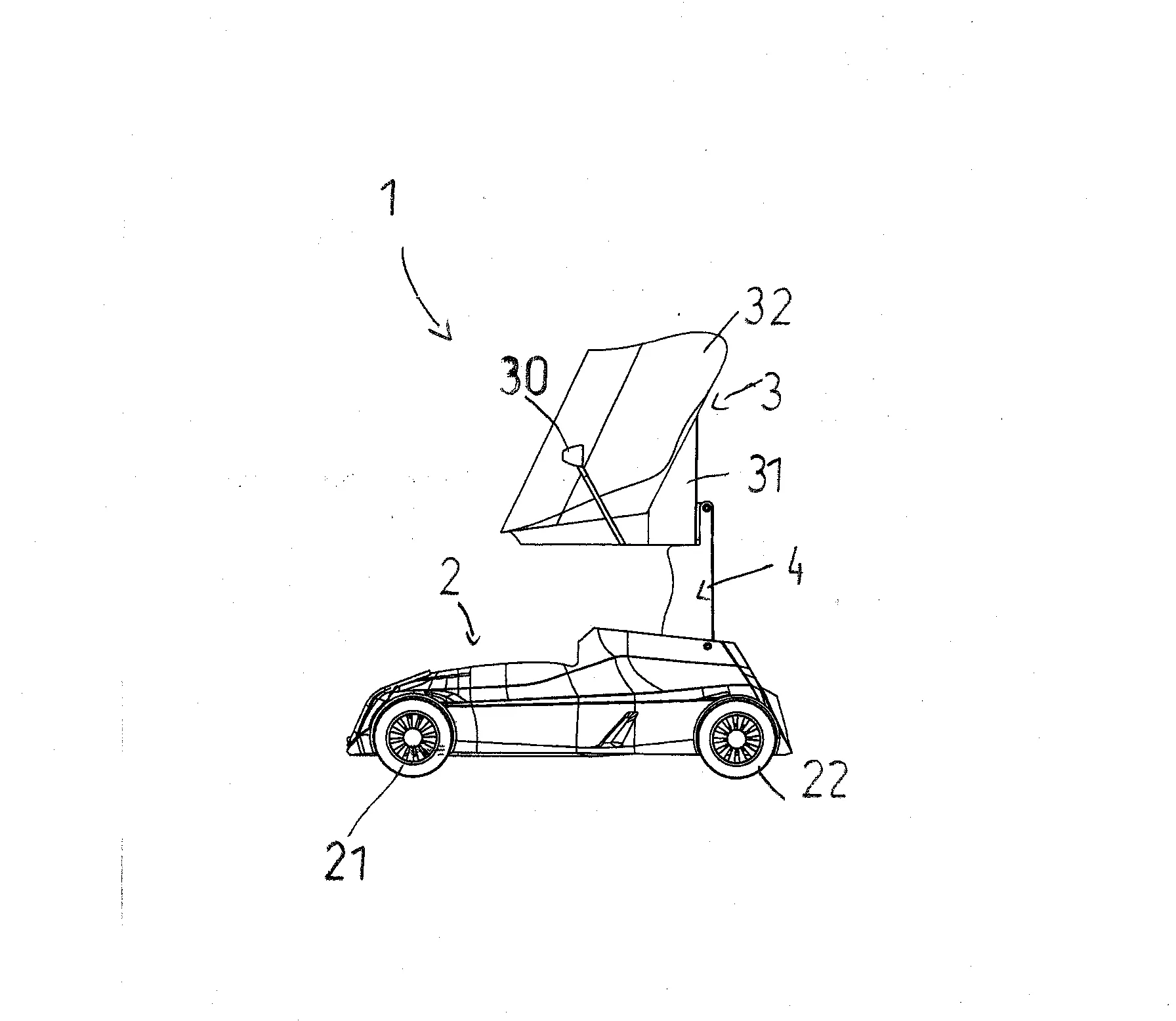 Vehicule automobile pour la surveillance des lieux, des objets ou des personnes