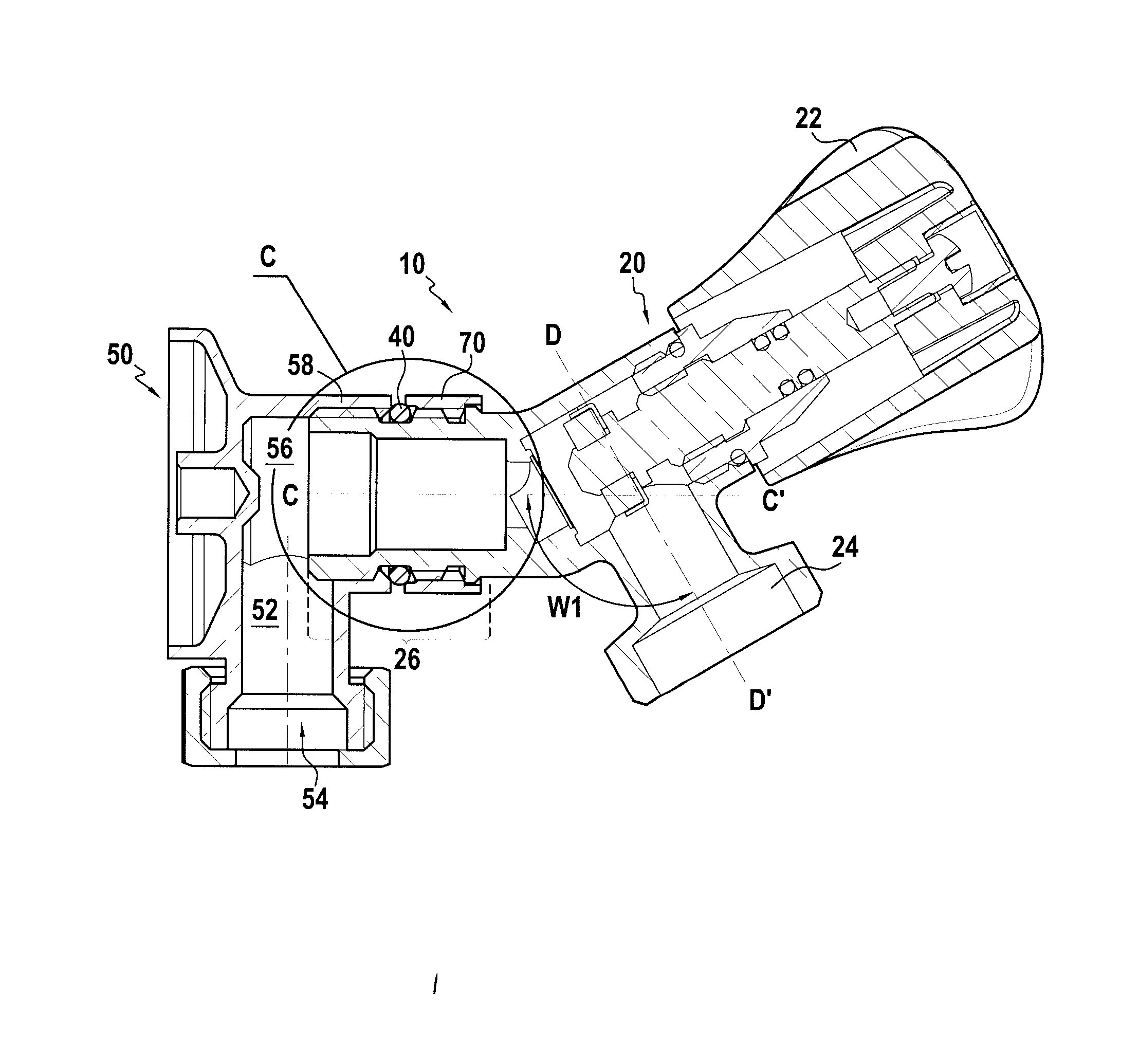 Dispositif de robinetterie orientable