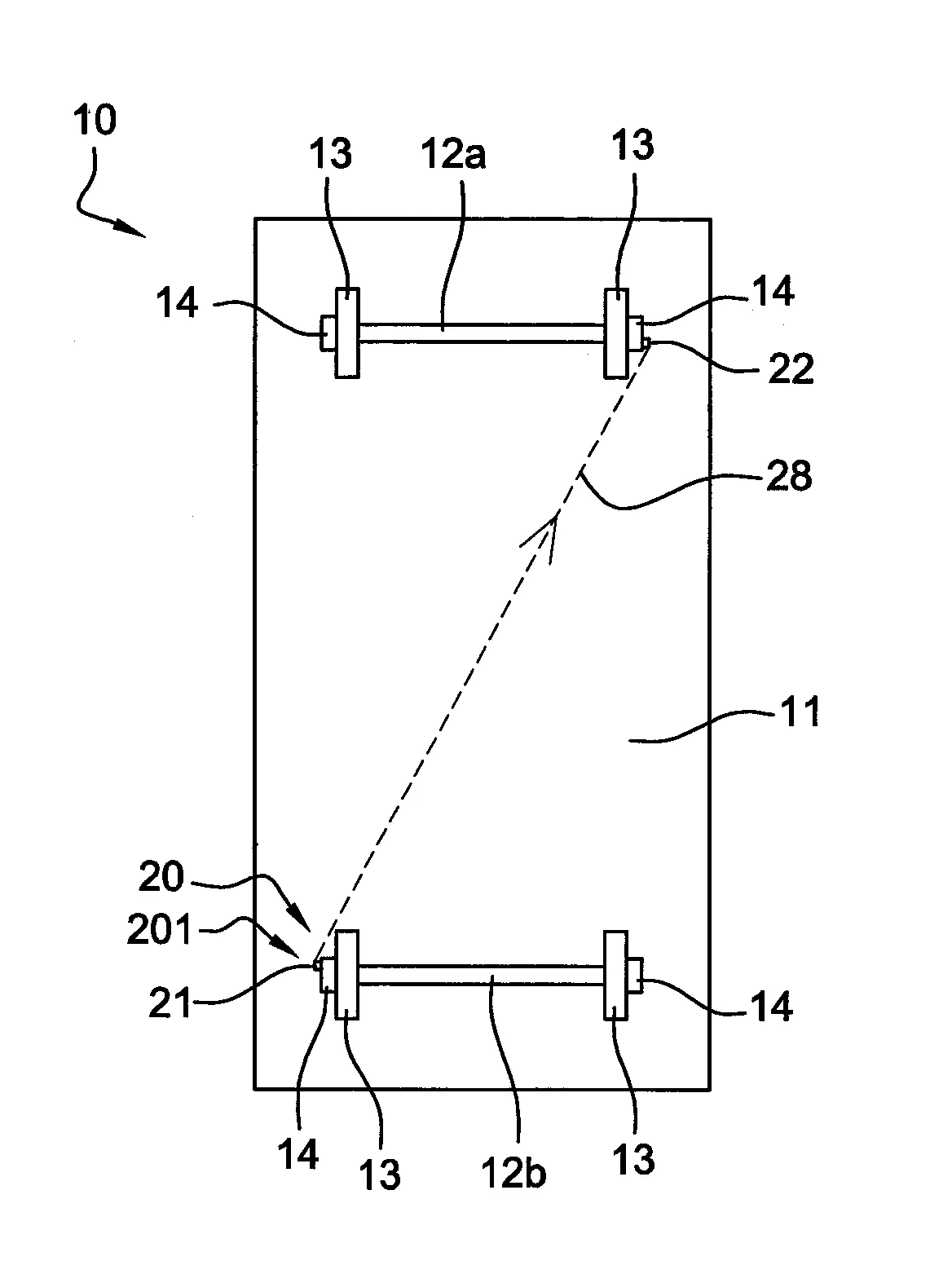 Procede et dispositif de mesure continue en charge d'un parametre geometrique d'une voie ferree