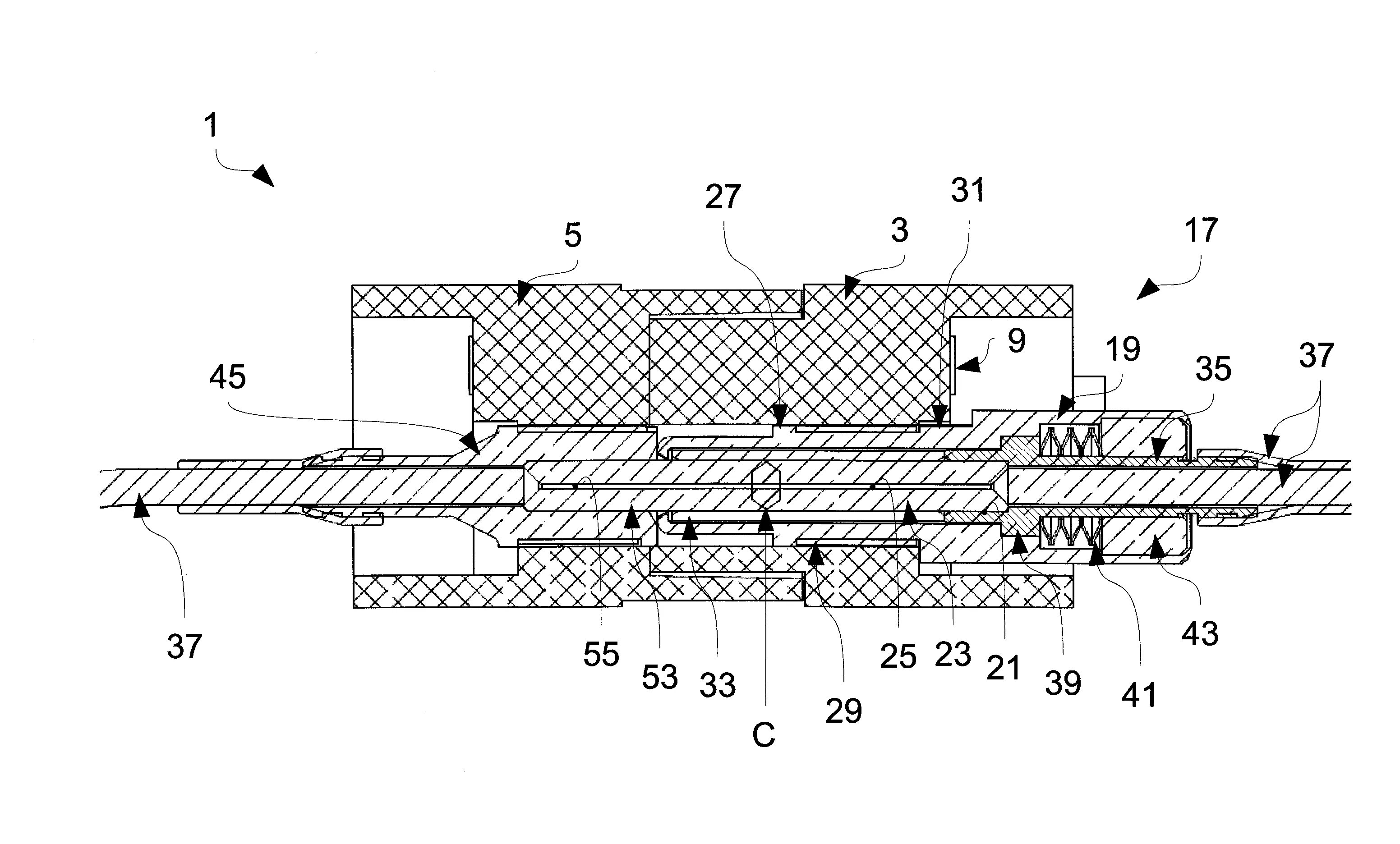 Connecteur micro-millimetrique