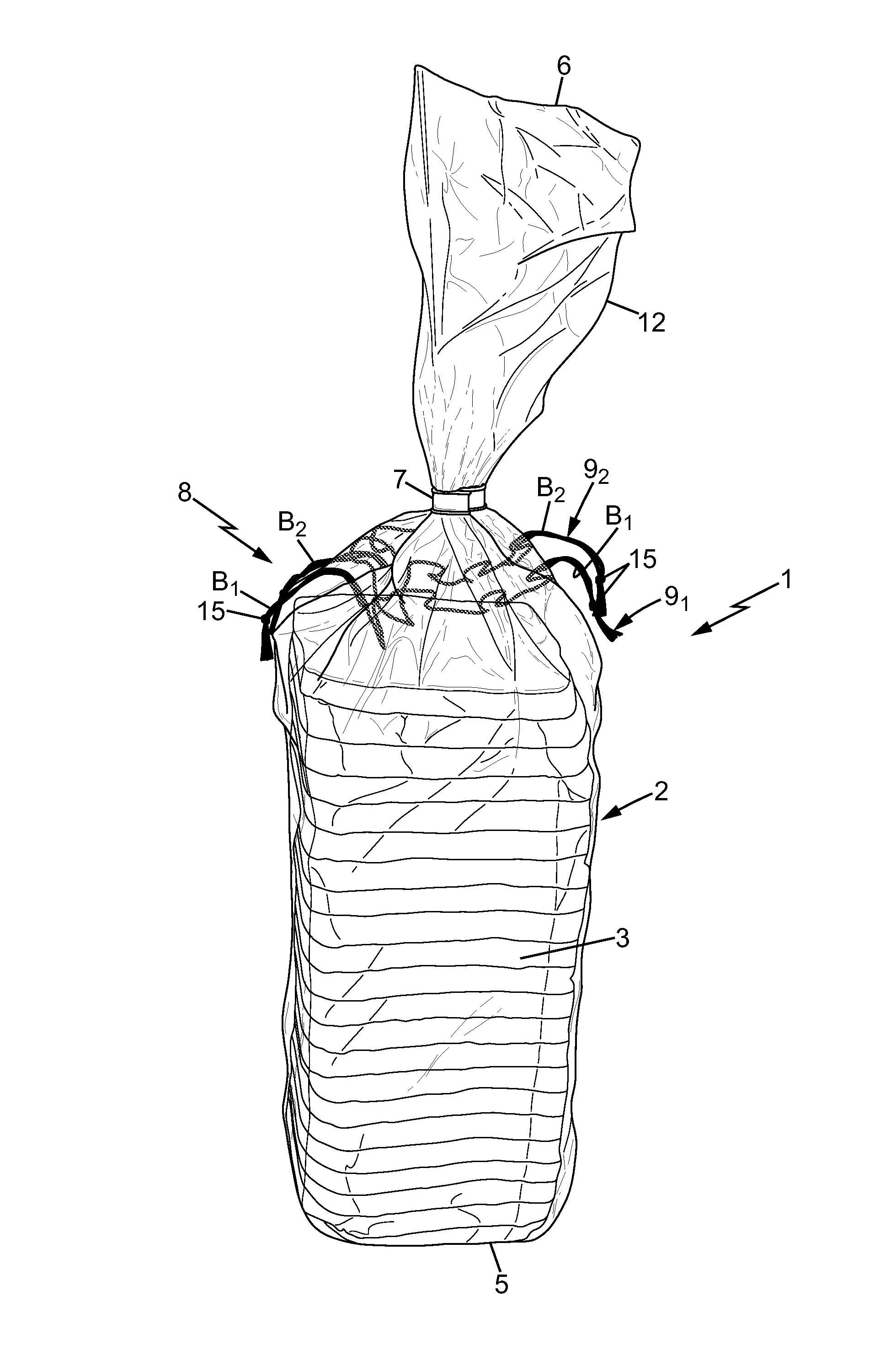 Dispositif d'emballage, notamment pour le conditionnement de produits de boulangerie ; sachet d'emballage inclus dans ce dispositif et procede de fabrication dudit sachet