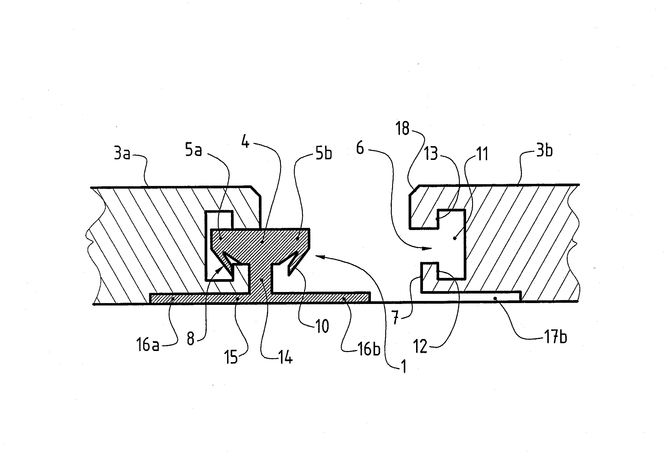 Element de jonction pour parquet ou similaire