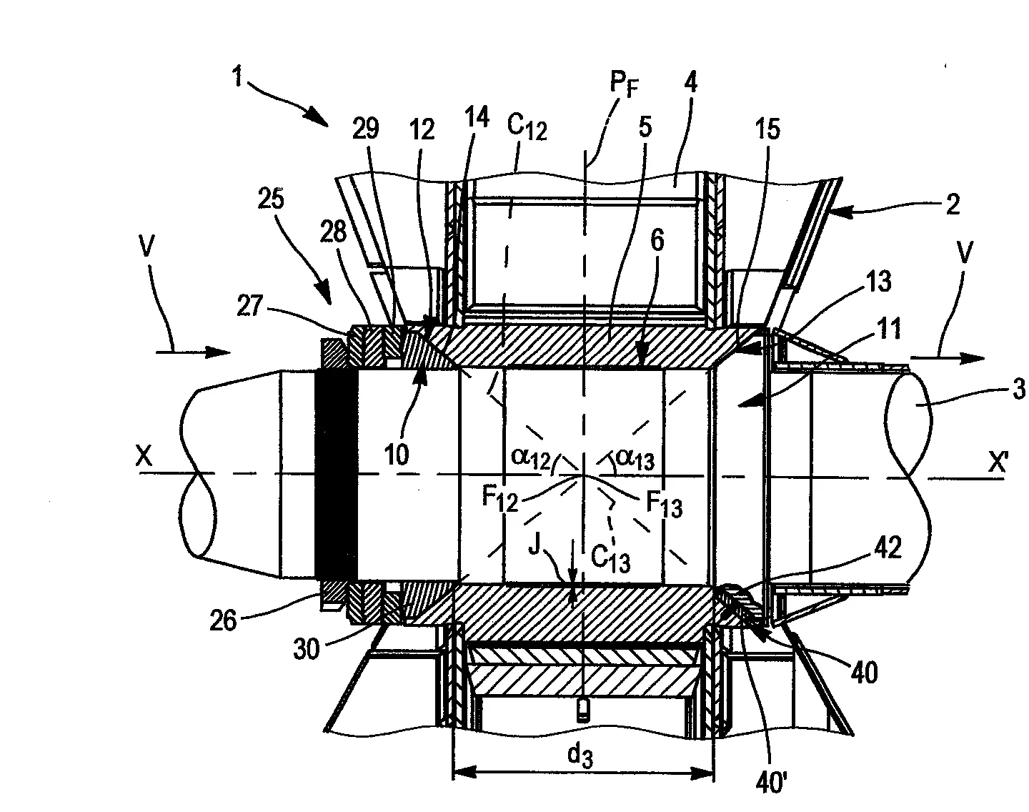 Fixation de roue de ventilateur par bagues coniques accommodant la dilatation.