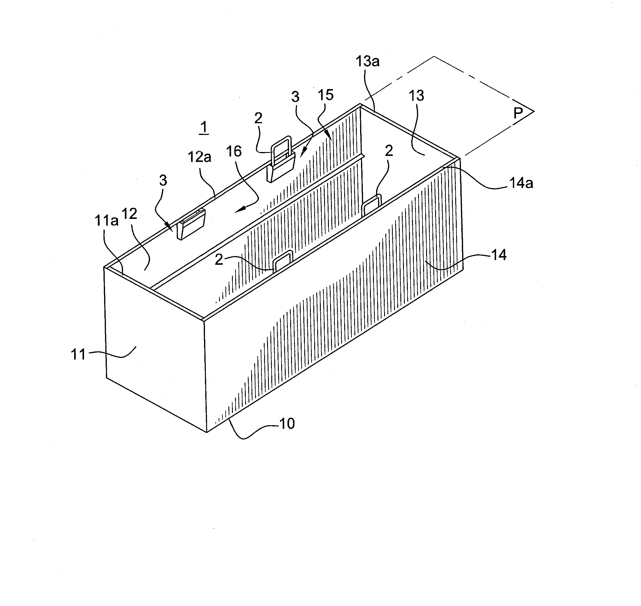 Casier notamment pour dechets radioactifs