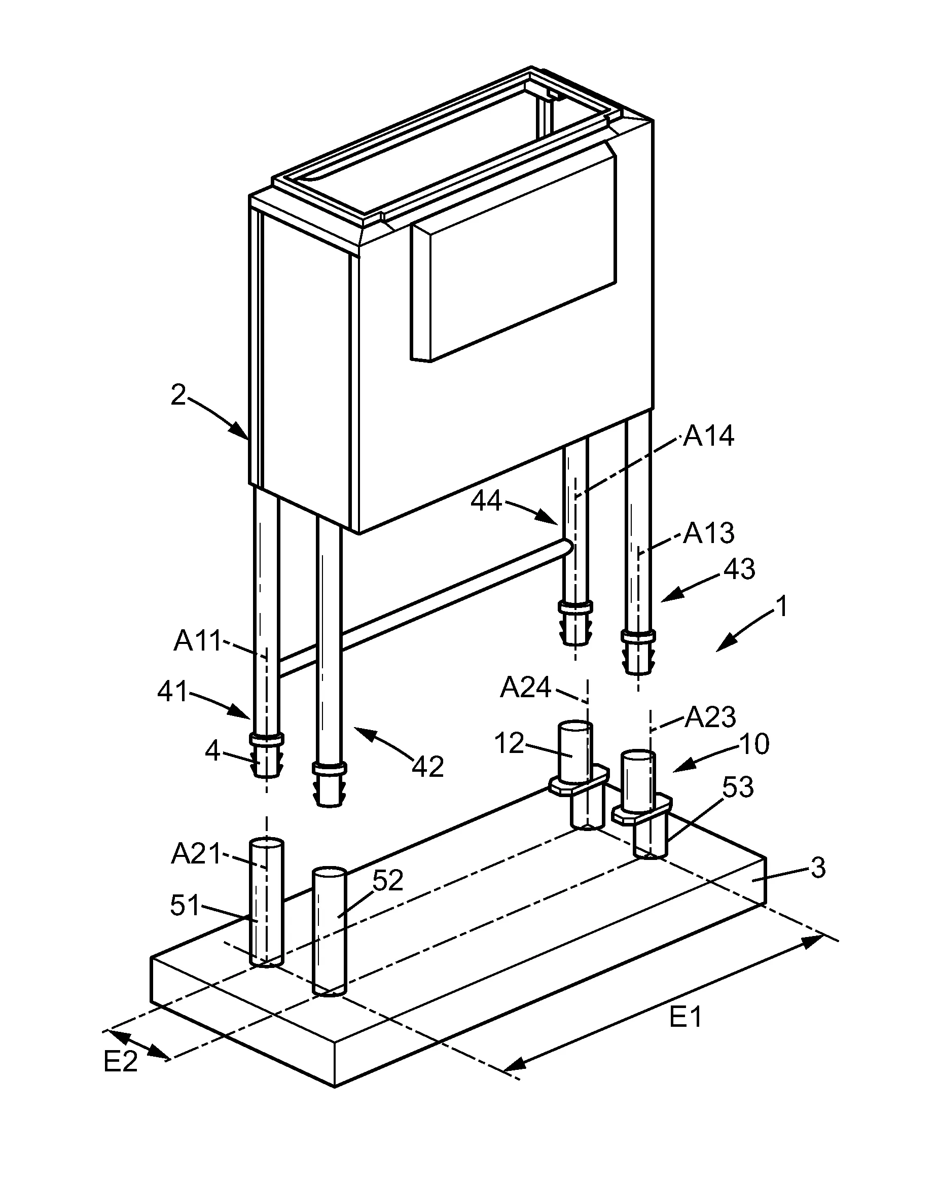 Dispositif et procede d'installation d'un socle de materiel sur un emplacement