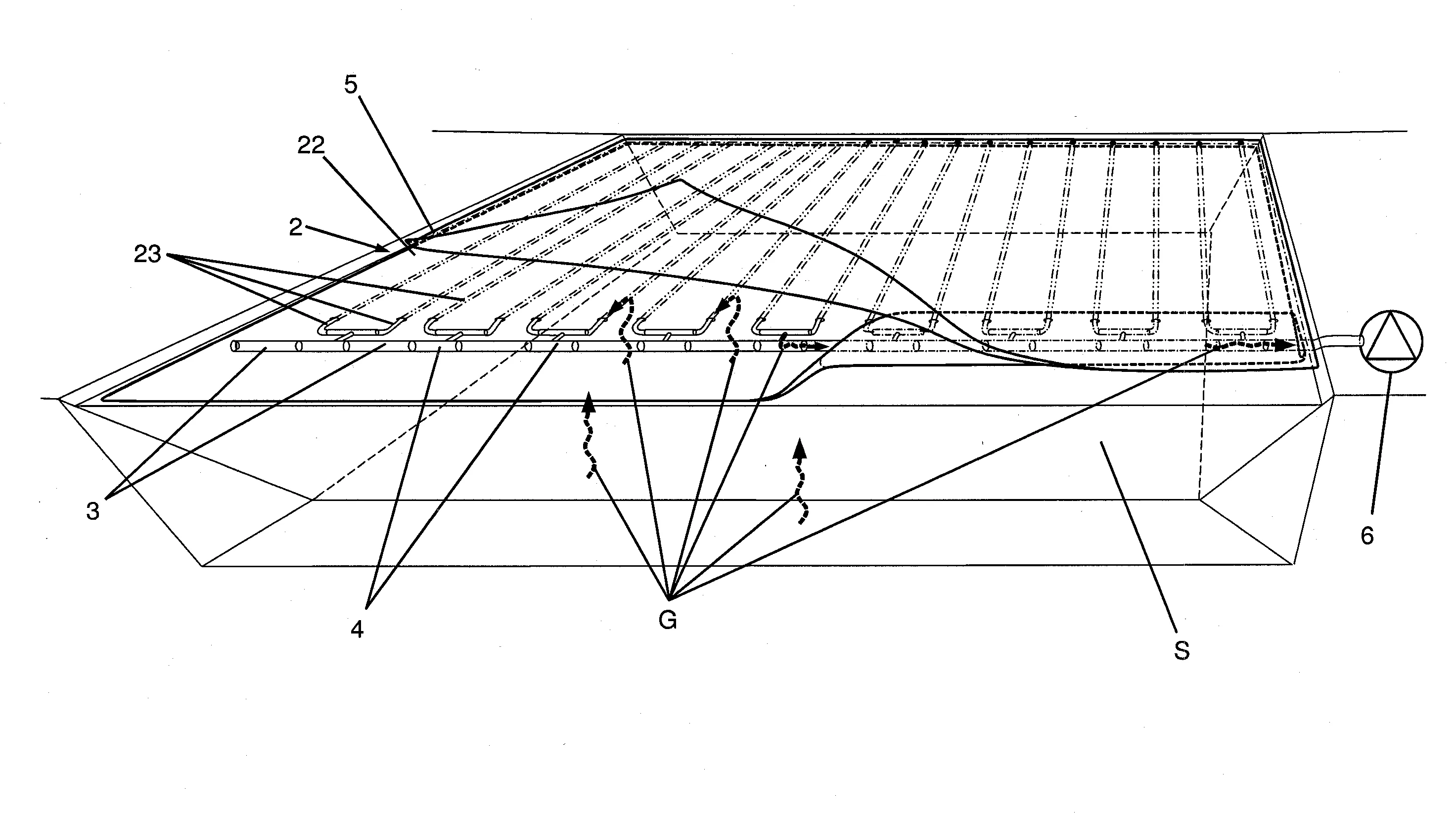 Systeme, procede, connecteur et geocomposite de recuperation de fluide