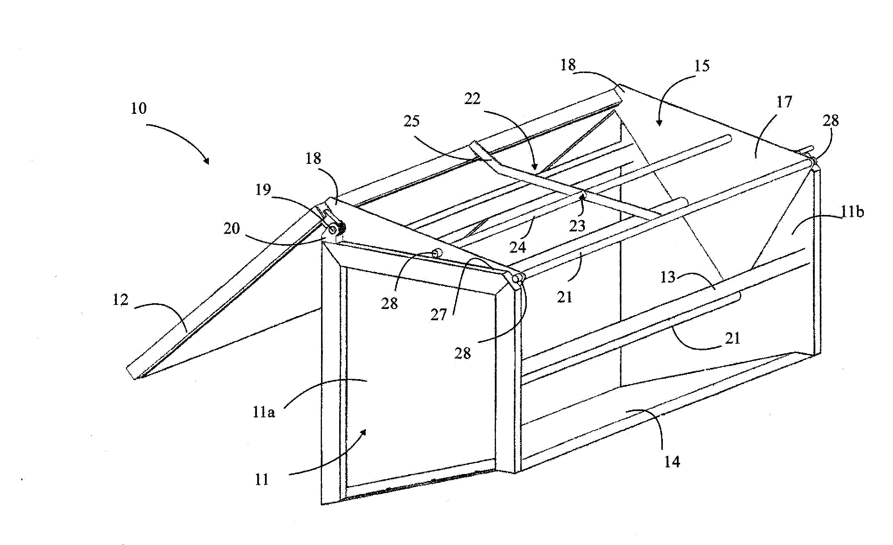 Conteneur pour dechetterie ou similaire