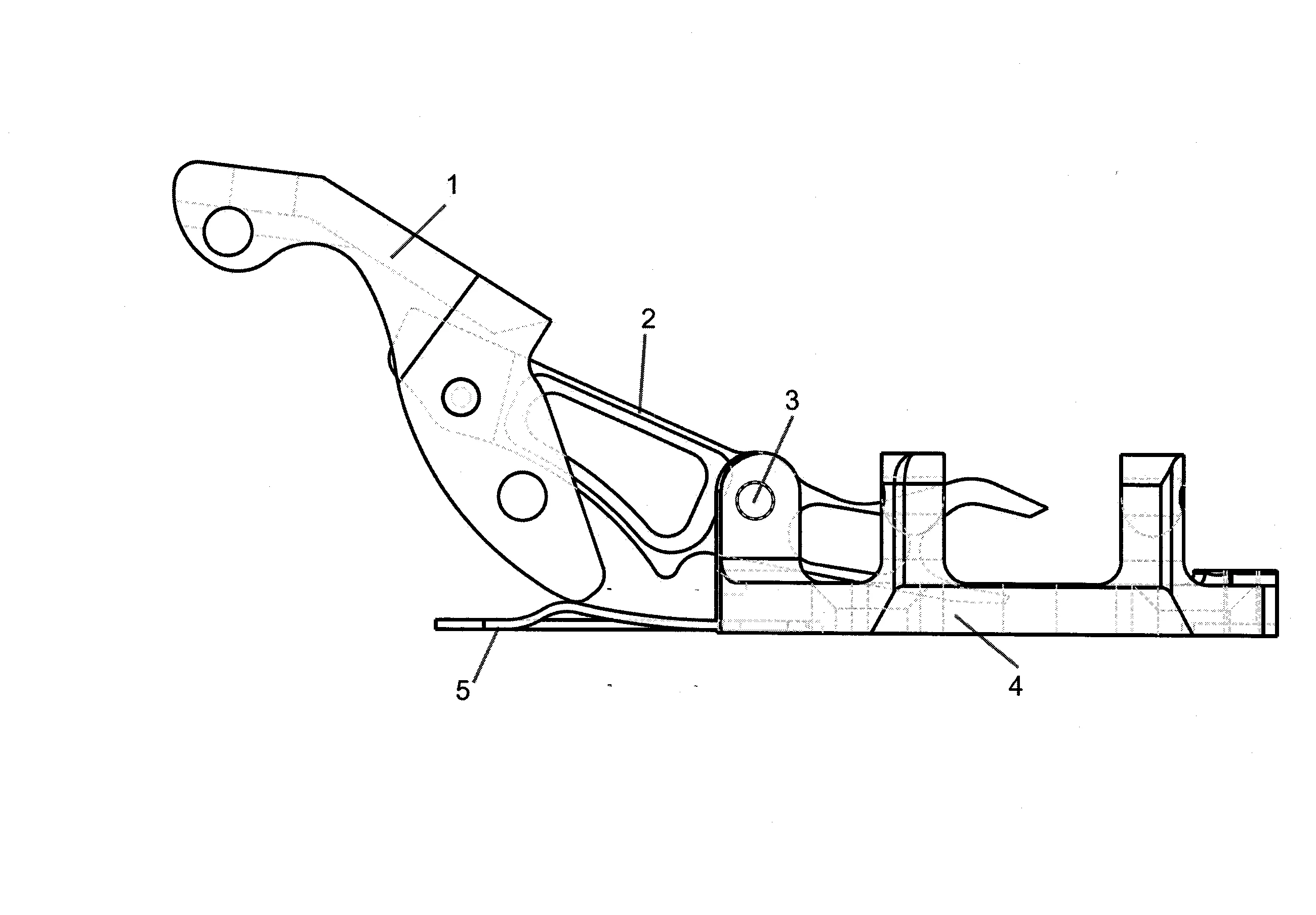Lame ressort- selecteur de position verrouillee/deverrouillee pour fixation de ski-alpinisme