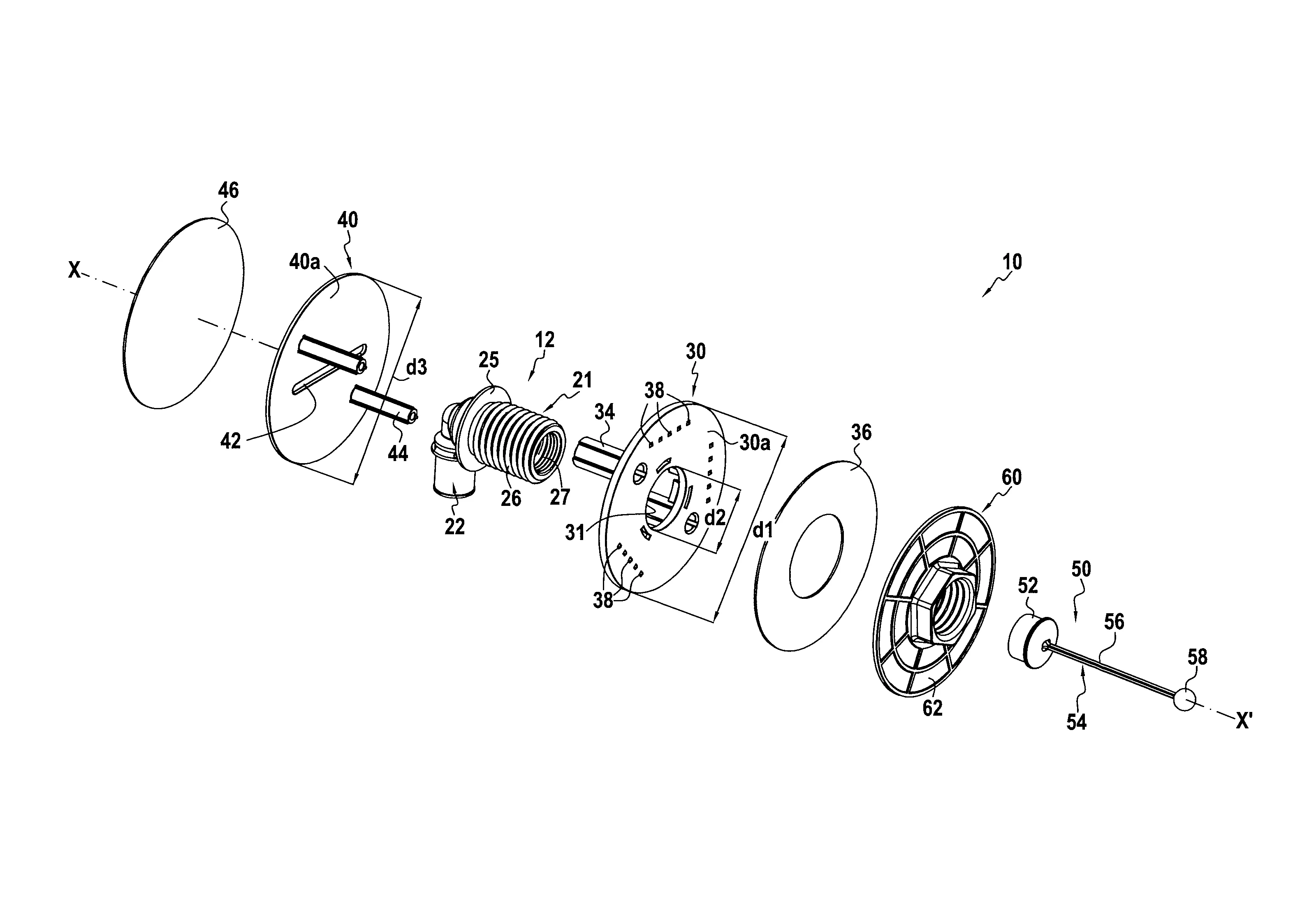 Dispositif pour la fixation, sur une paroi, d'un raccord de canalisation