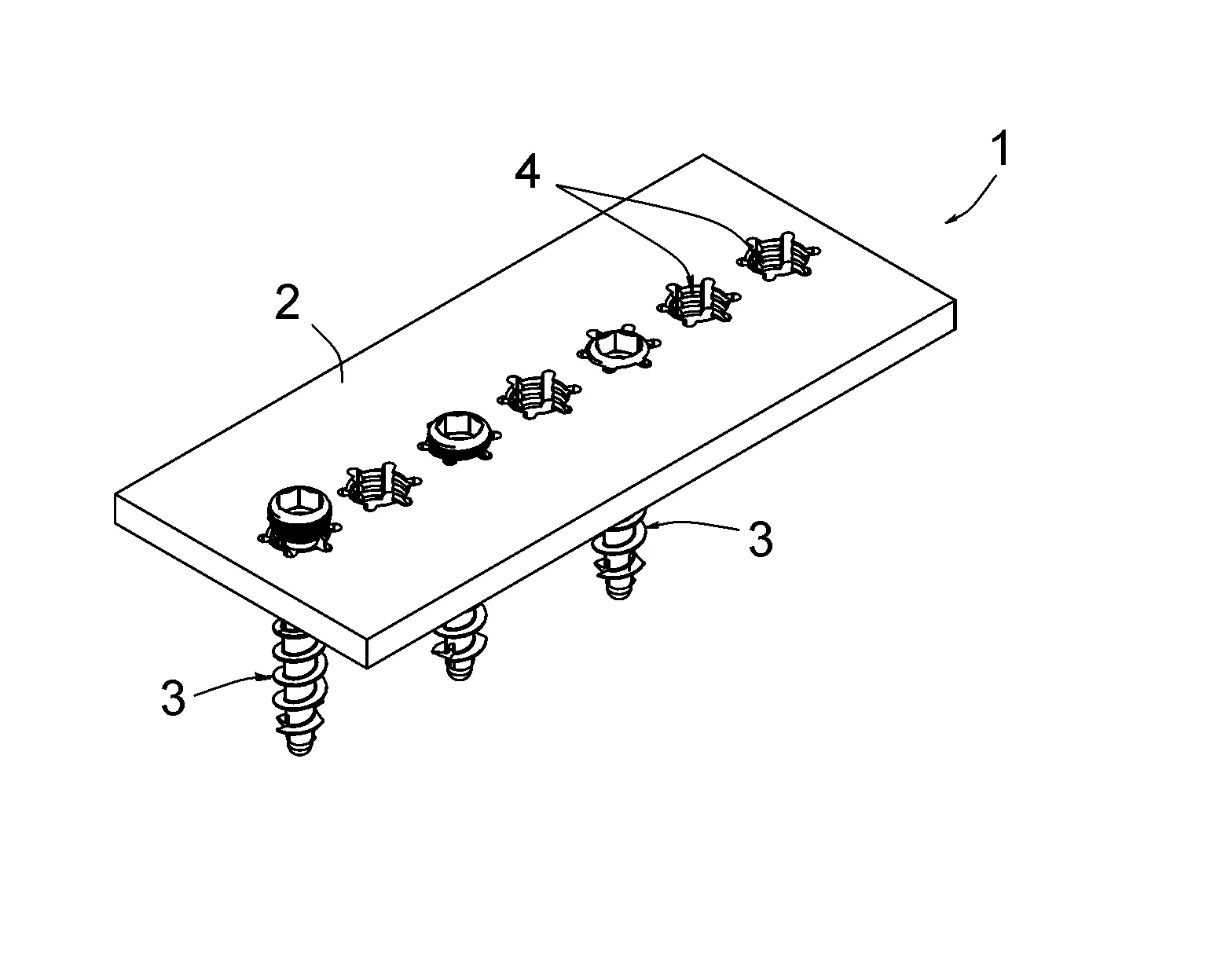 Ensemble comprenant une piece implantable destinee a etre fixee a un ou plusieurs os ou a des parties d'os a reunir, et au moins une vis de fixation de cette piece implantable a cet ou ces os