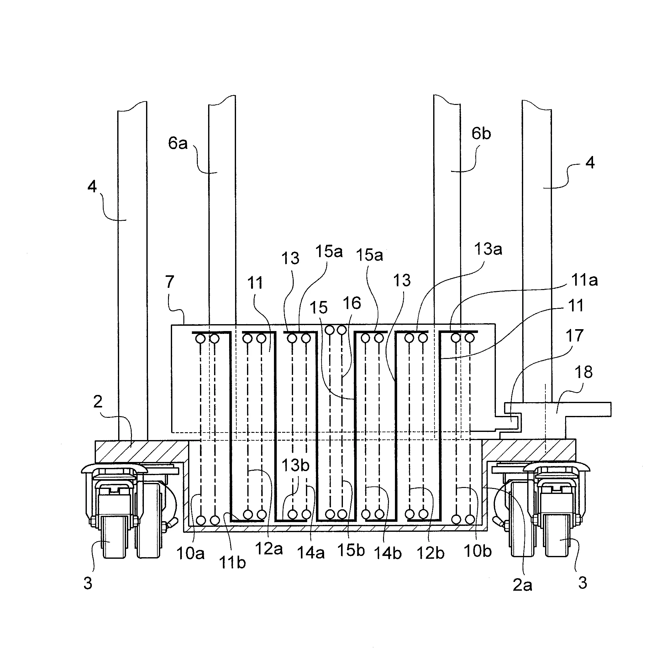 Chariot de manutention pour objets empilables