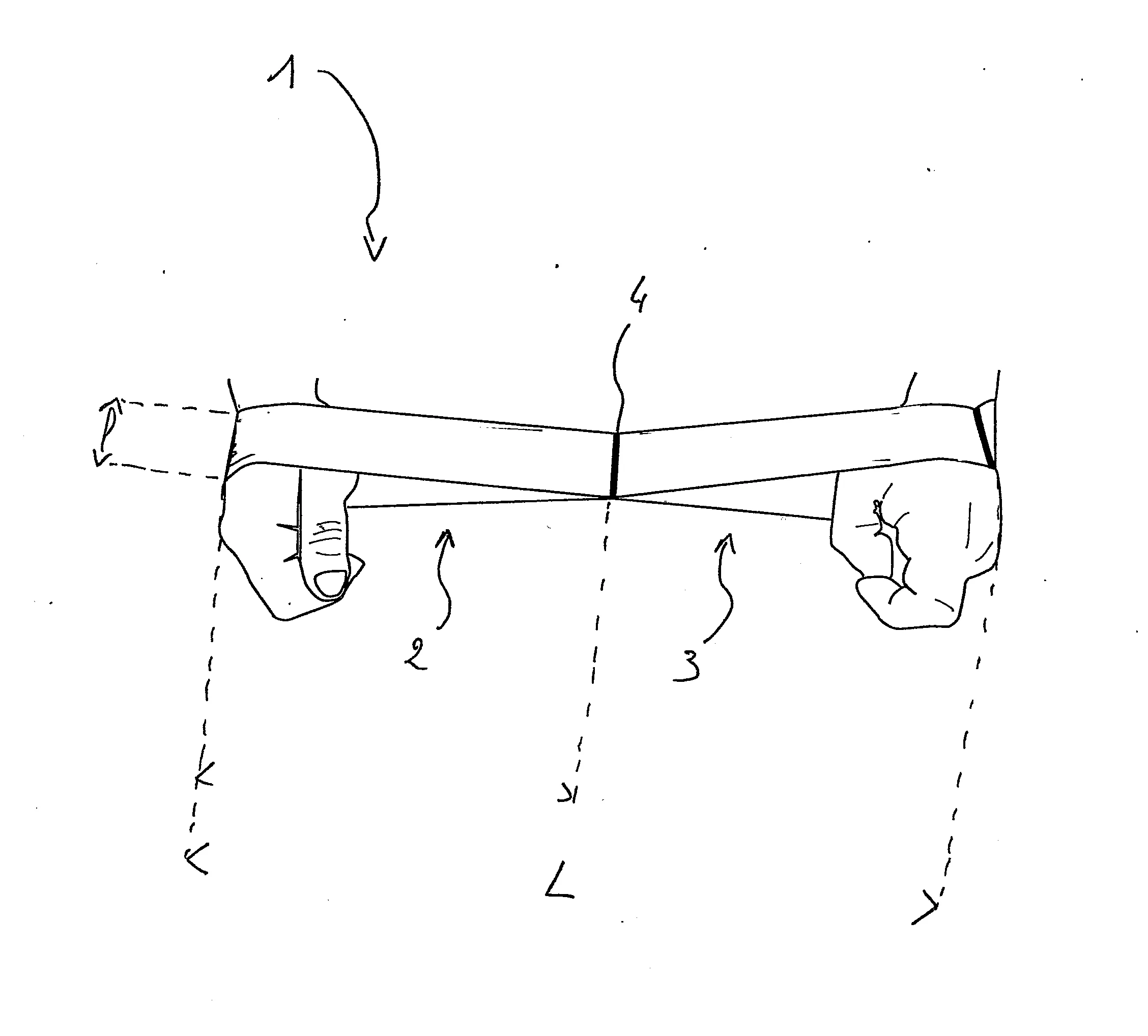 Dispositif de type extenseur entierement souple compose d'au moins deux elements de prehension, de preference 4, 6, ou 8 elements