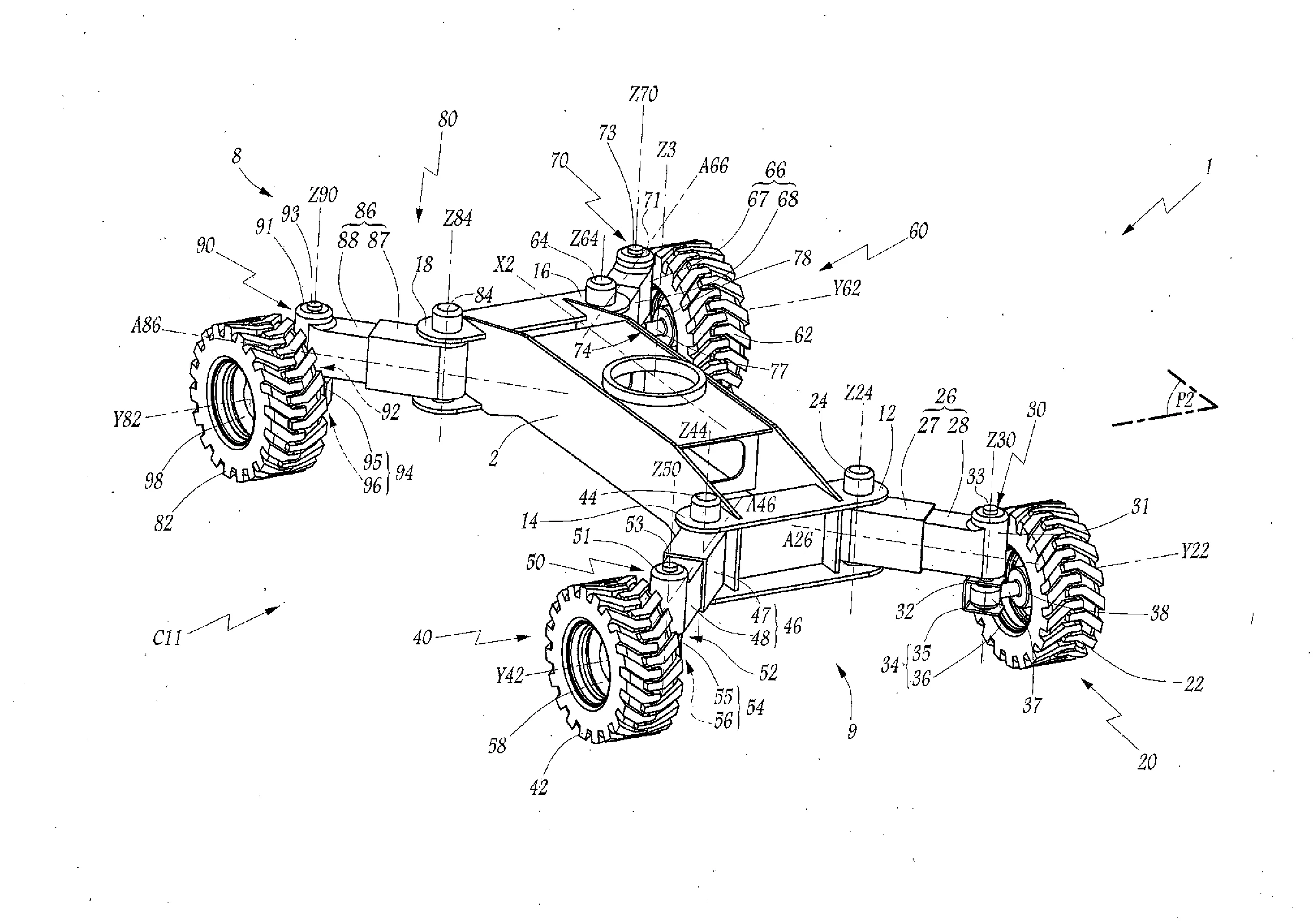 Demi-essieu, et vehicule comprenant au moins un tel demi-essieu