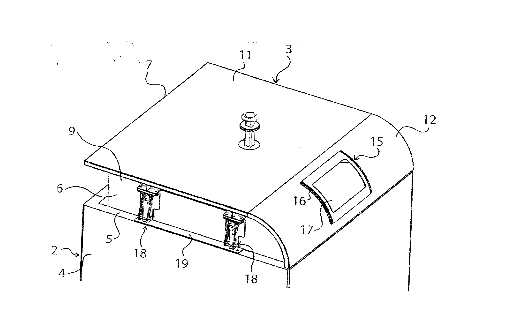 Ilot de conteneurs enterres ou semi-enterres equipes de dispositifs de protection de conteneur