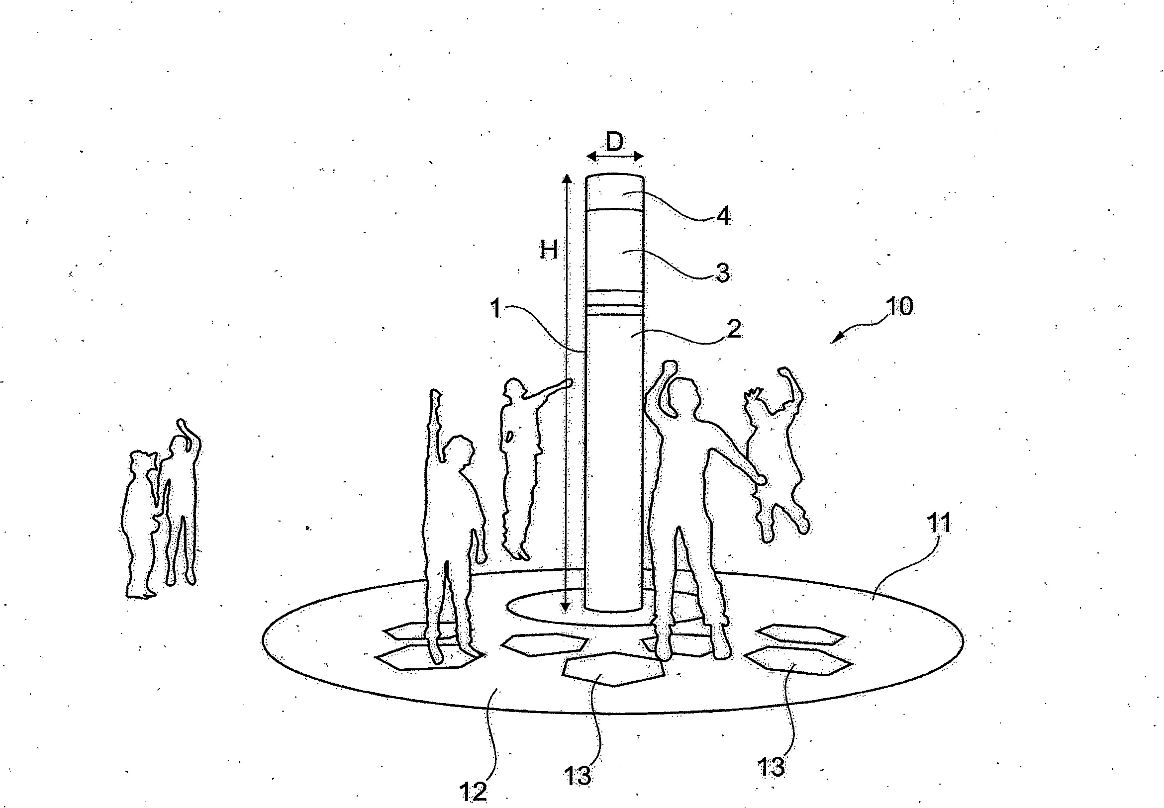 Systeme pour aire de jeux interactive