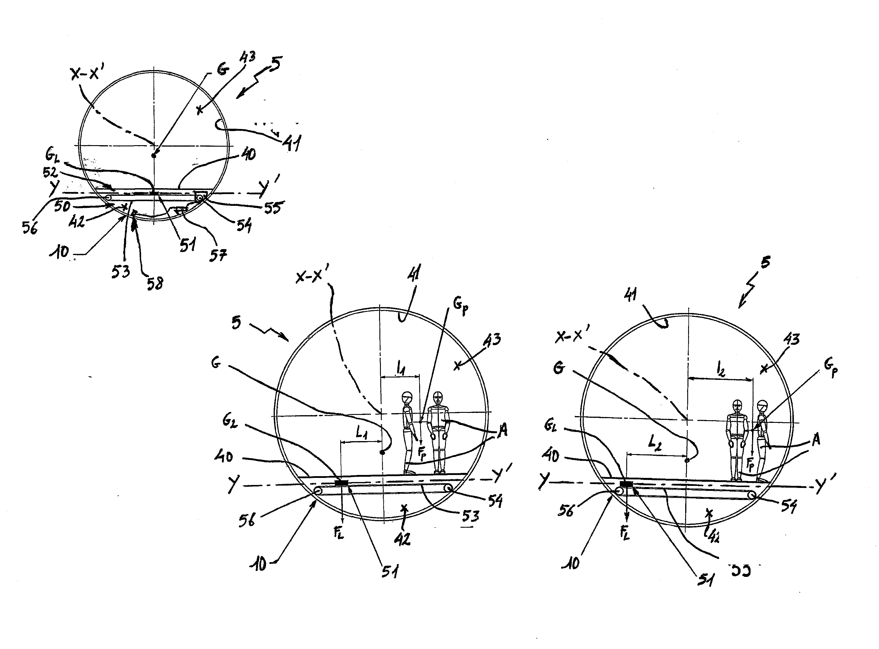Cabine mobile et sous-ensemble d'accueil et de convoyage d'au moins un passager, et installation d'attraction en comportant application