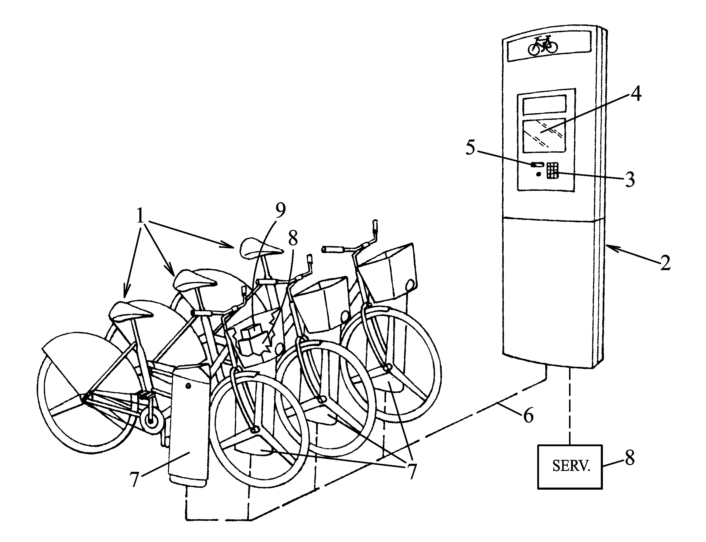 Systeme automatique de stockage de cycles et cycle pour un tel systeme.