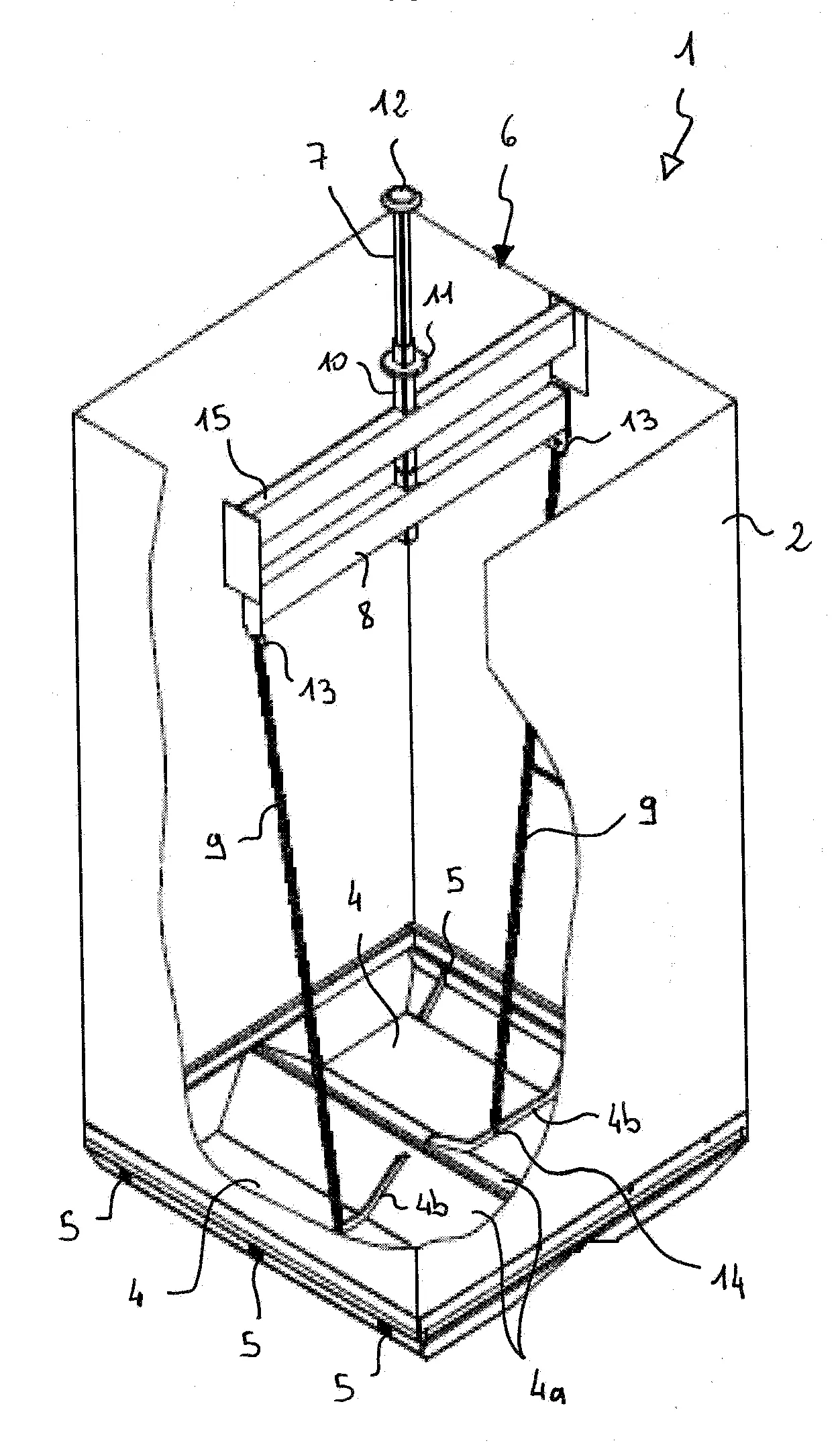 Conteneur de collecte des dechets dote d'un systeme d'actionnement de trappes perfectionne