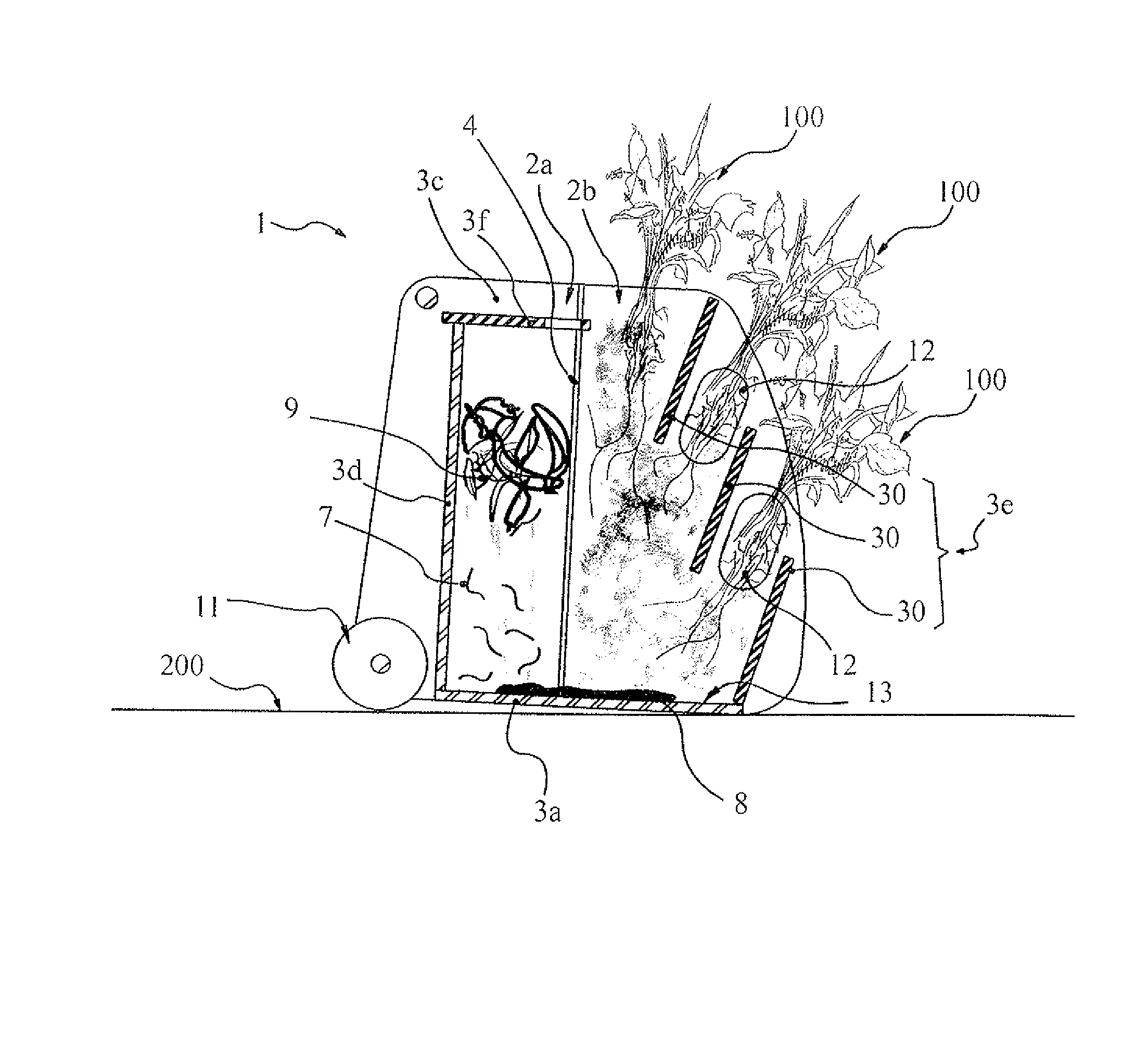 Contenant pour culture hors sol de vegetaux