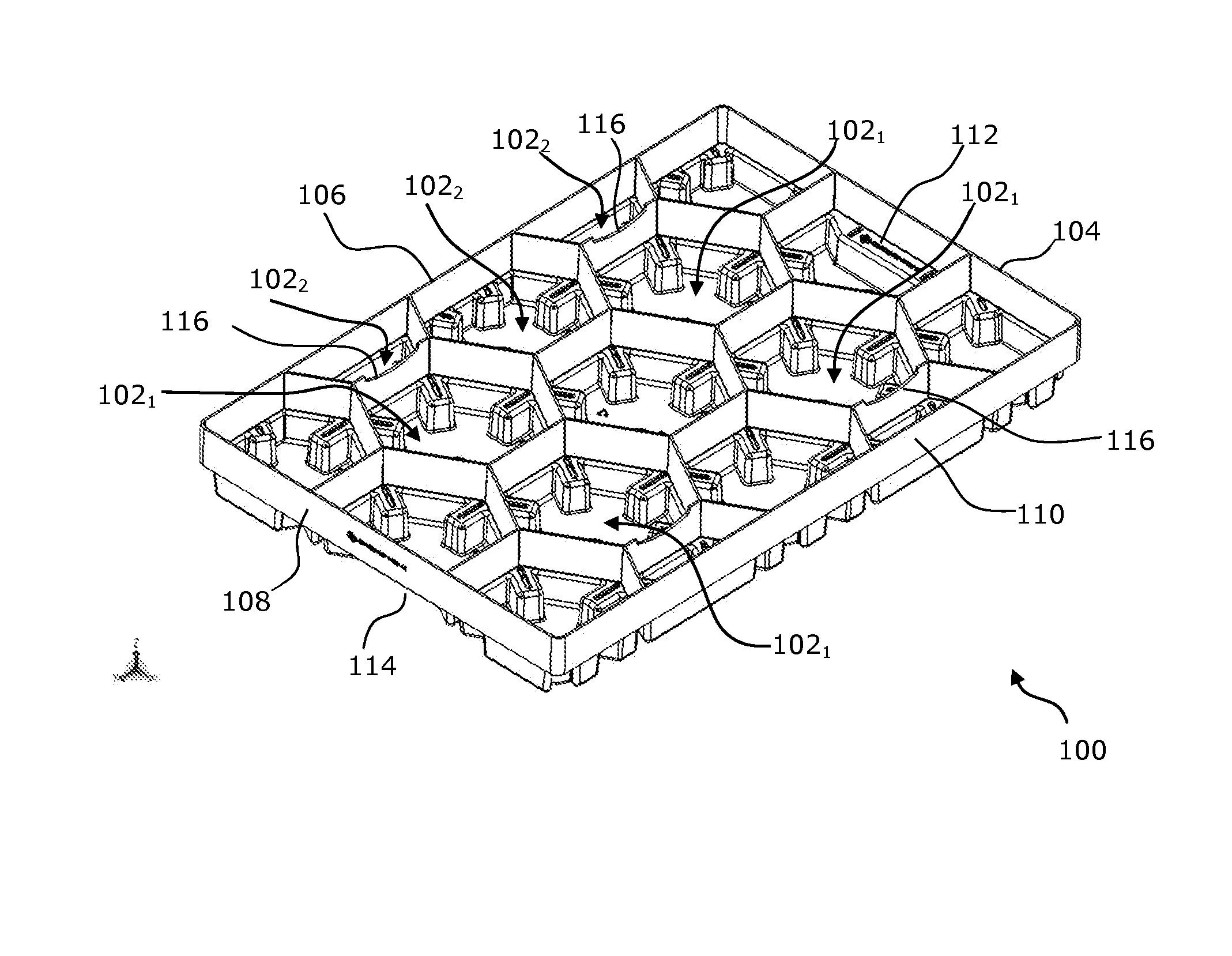 Contenant pour la plantation et la culture des vegetaux, structure realisee avec de tels contenants.