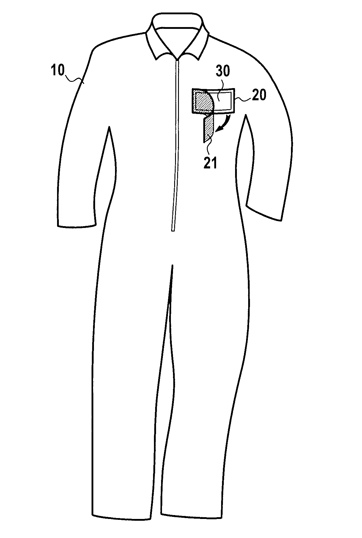 Pochette etanche avec element a l'interieur