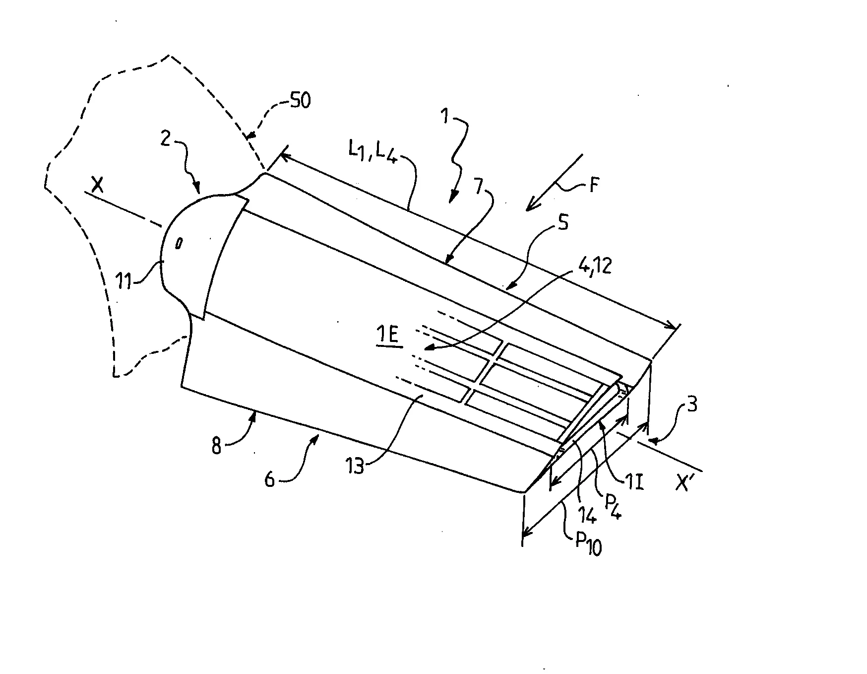 Pale de machine tournante a structure modulaire renforcee
