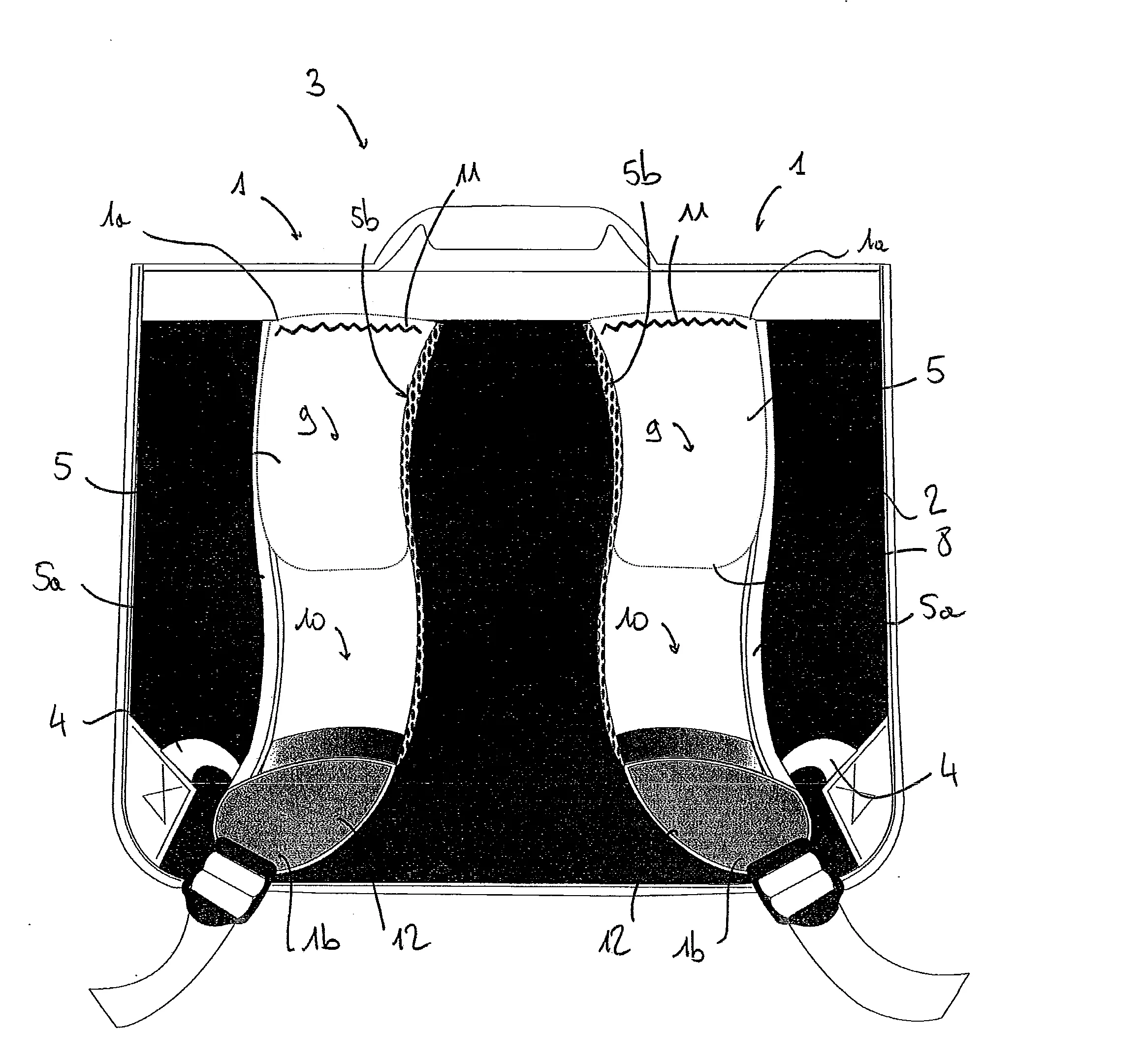 Bretelle pour article de portage a dos
