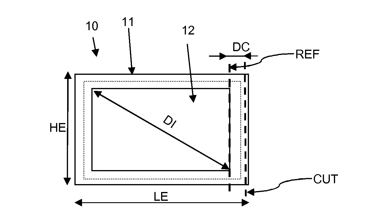 Procede d'etablissement d'une strategie de decoupe d'un ecran plat