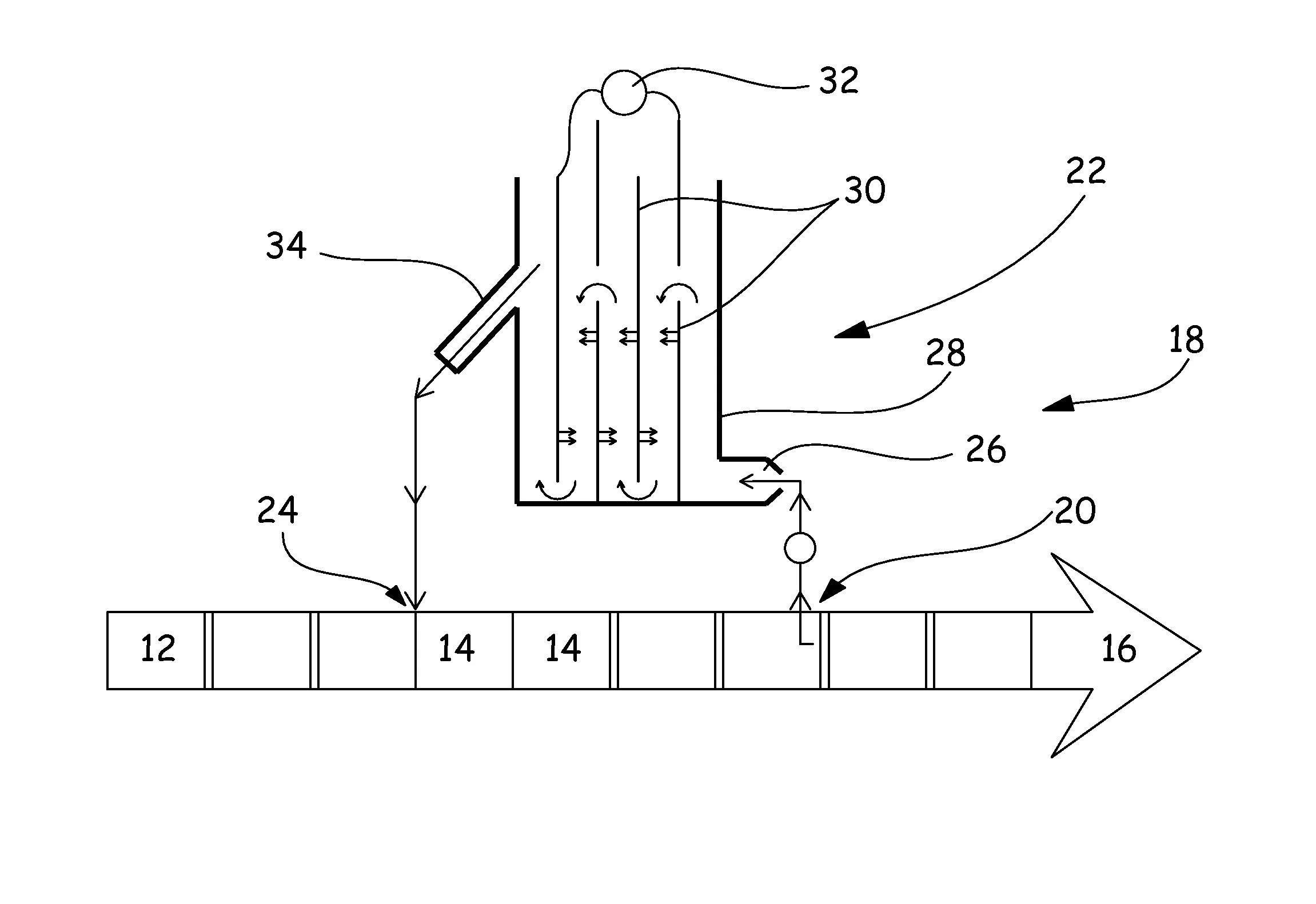 Procede de traitement d'effluents par generation in situ de coagulant et installation